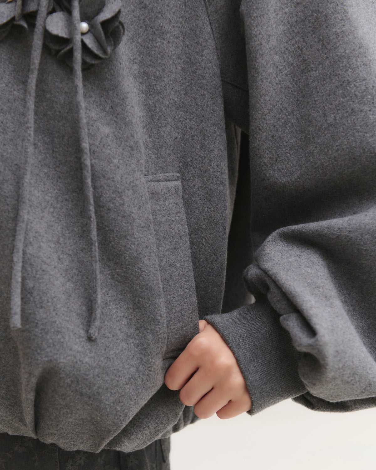 Melton fleur balloon jacket