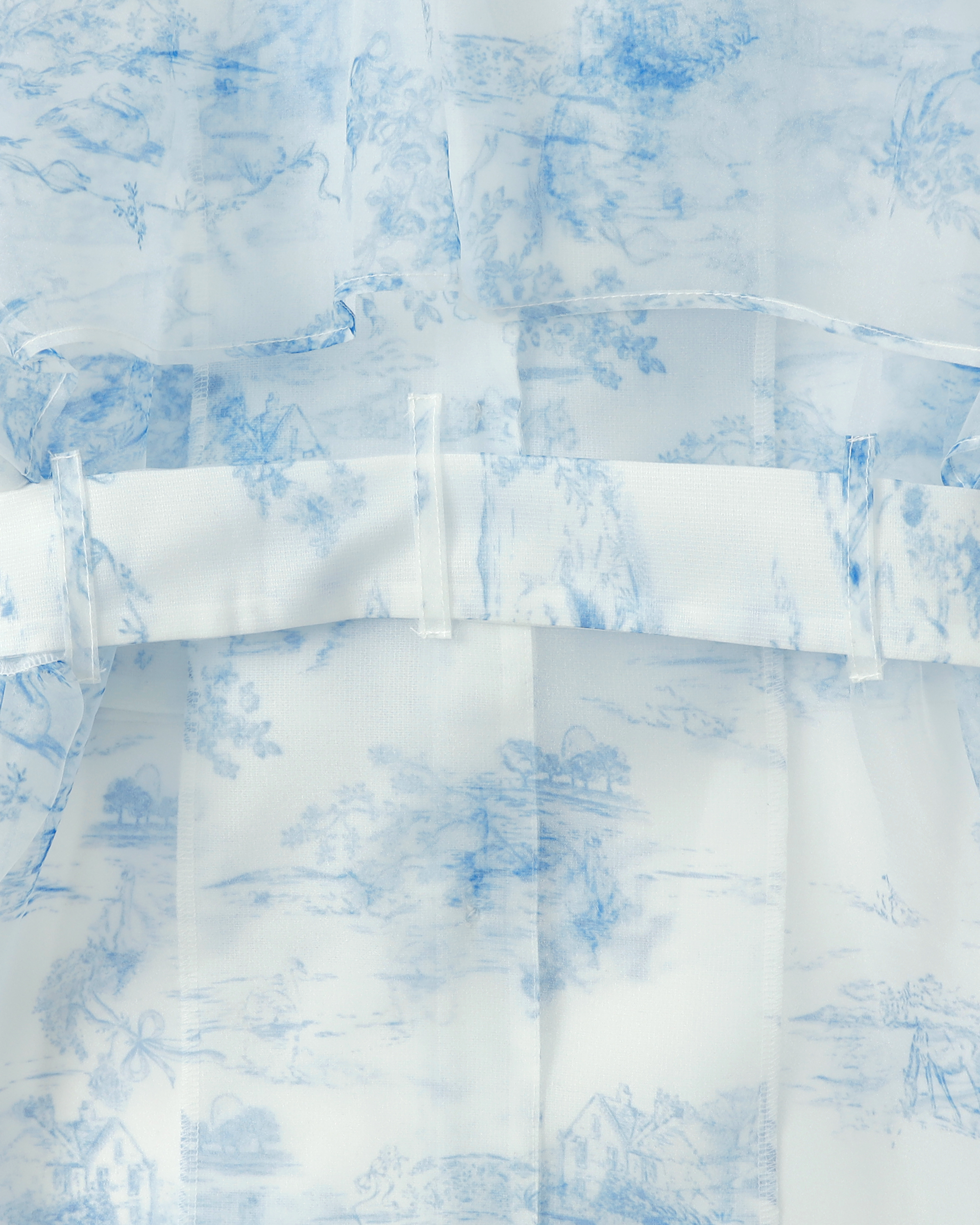 Toile de Jouy organdy dress coat dress