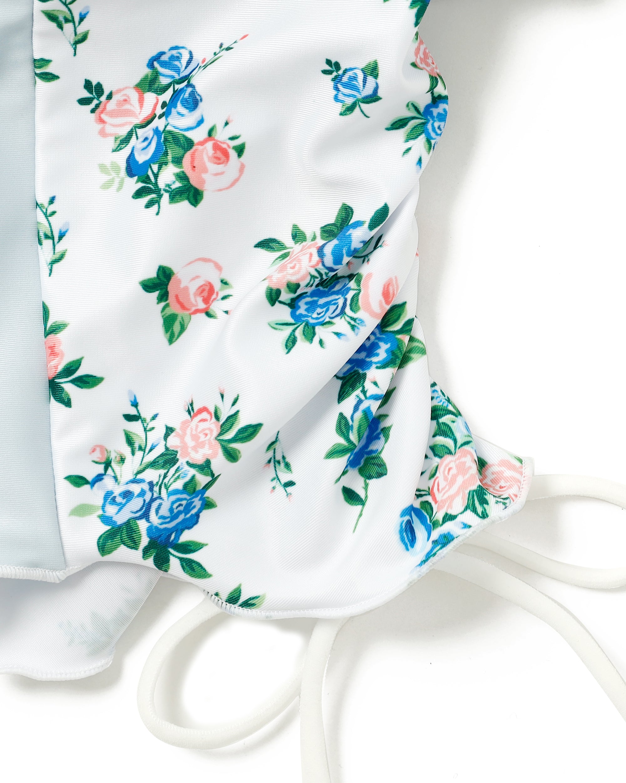 flower puff sleeve bikini