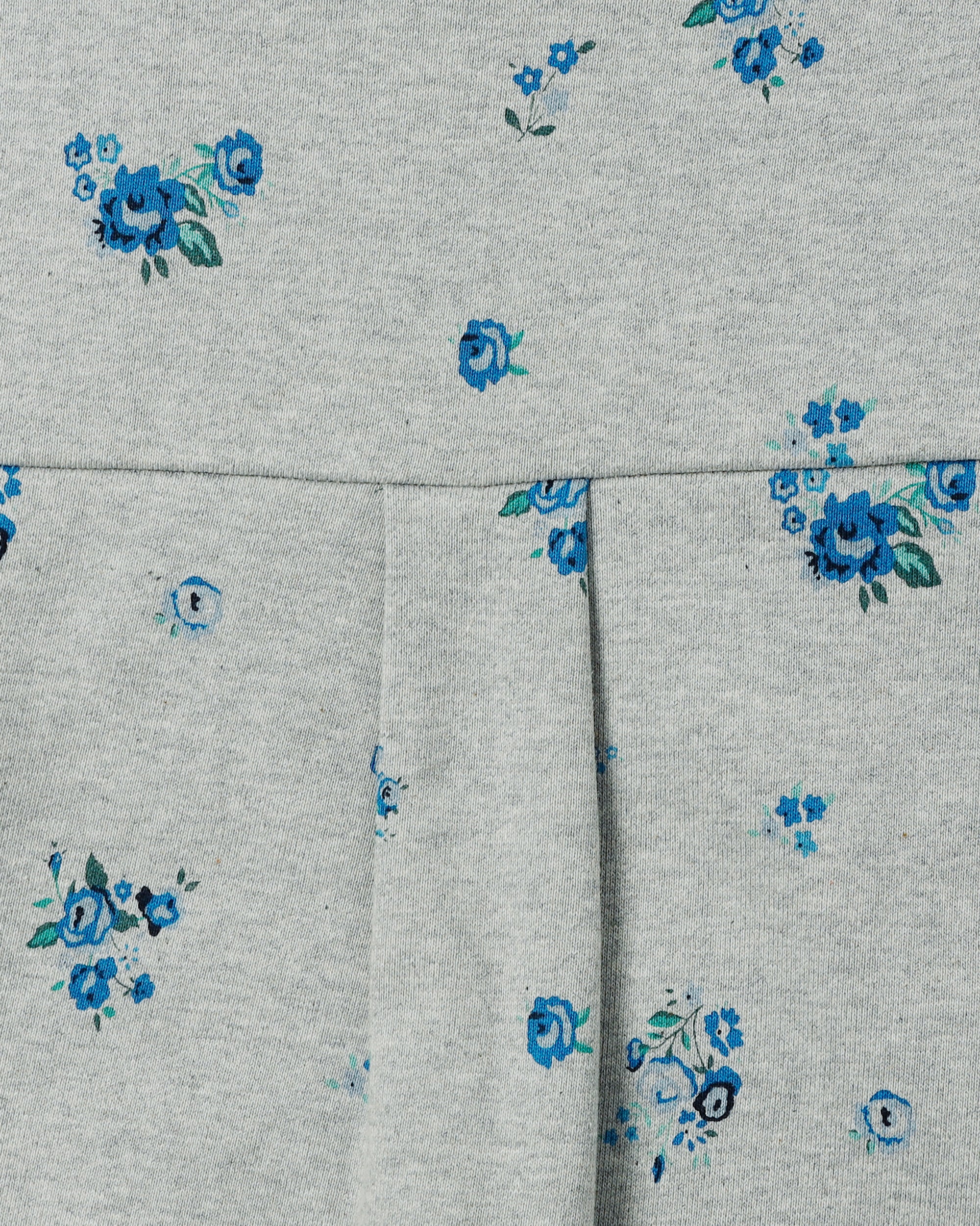 Blue flower print hoodie