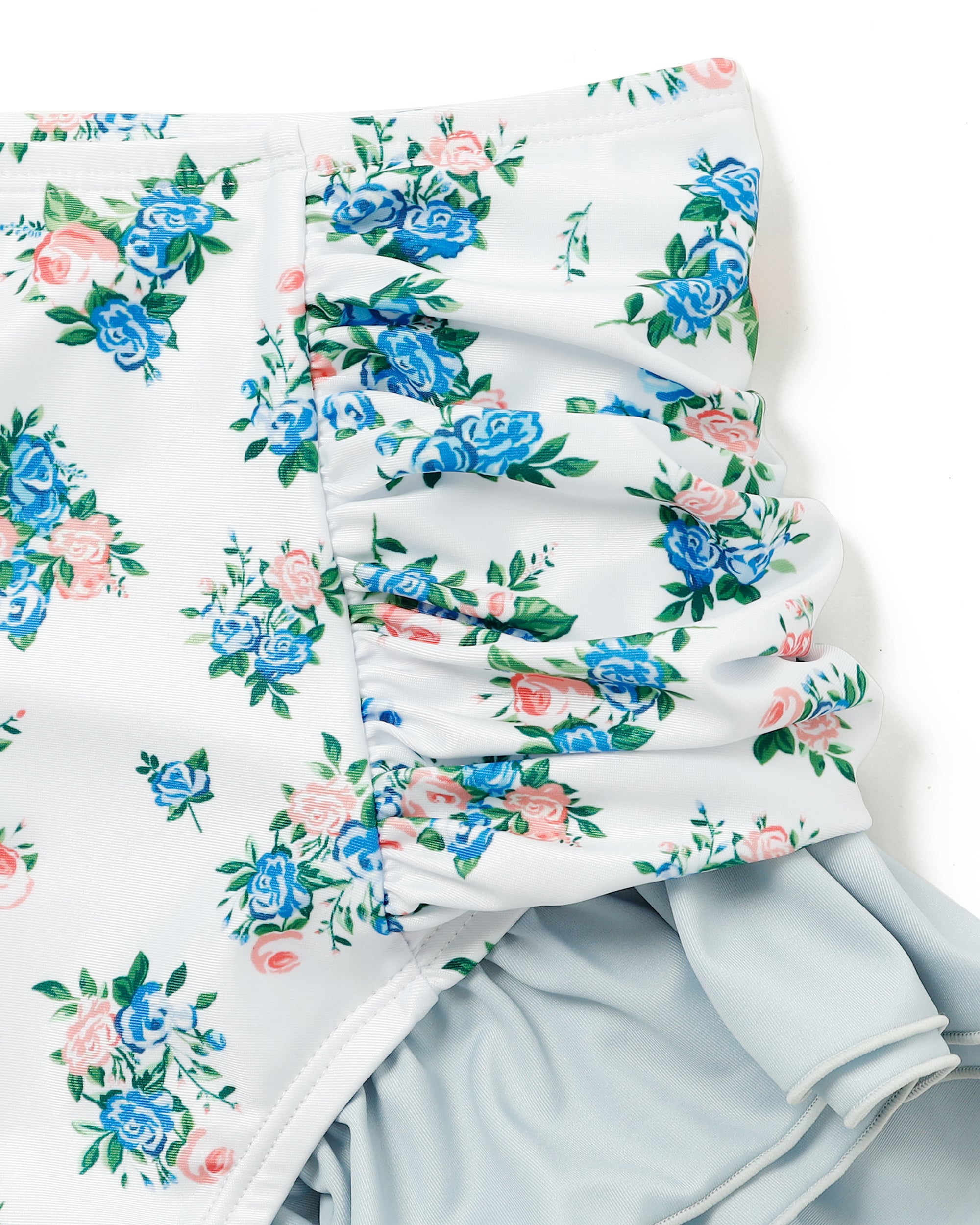 flower puff sleeve bikini