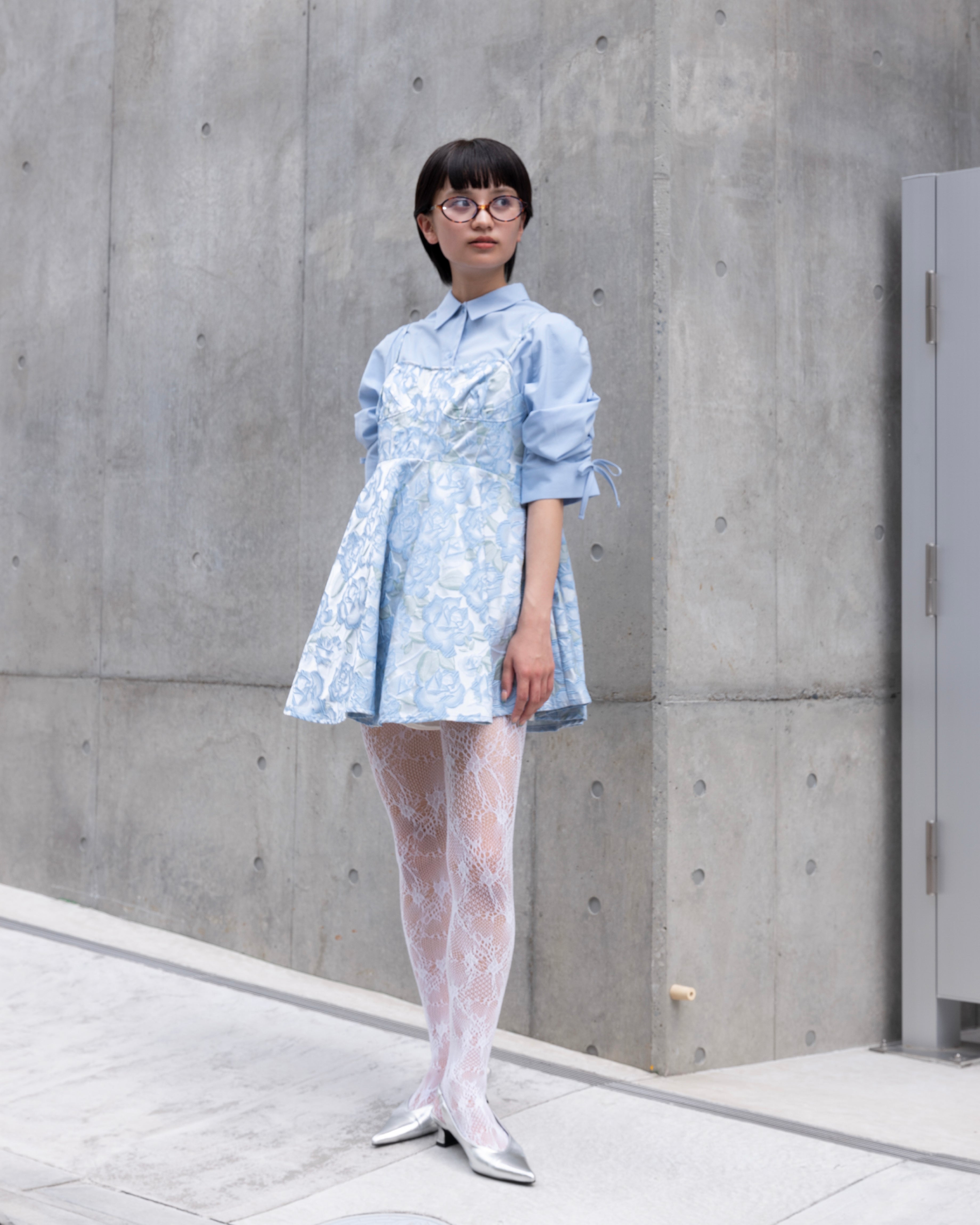 CANDY PUFF SLEEVE SHIRT(BLUE)