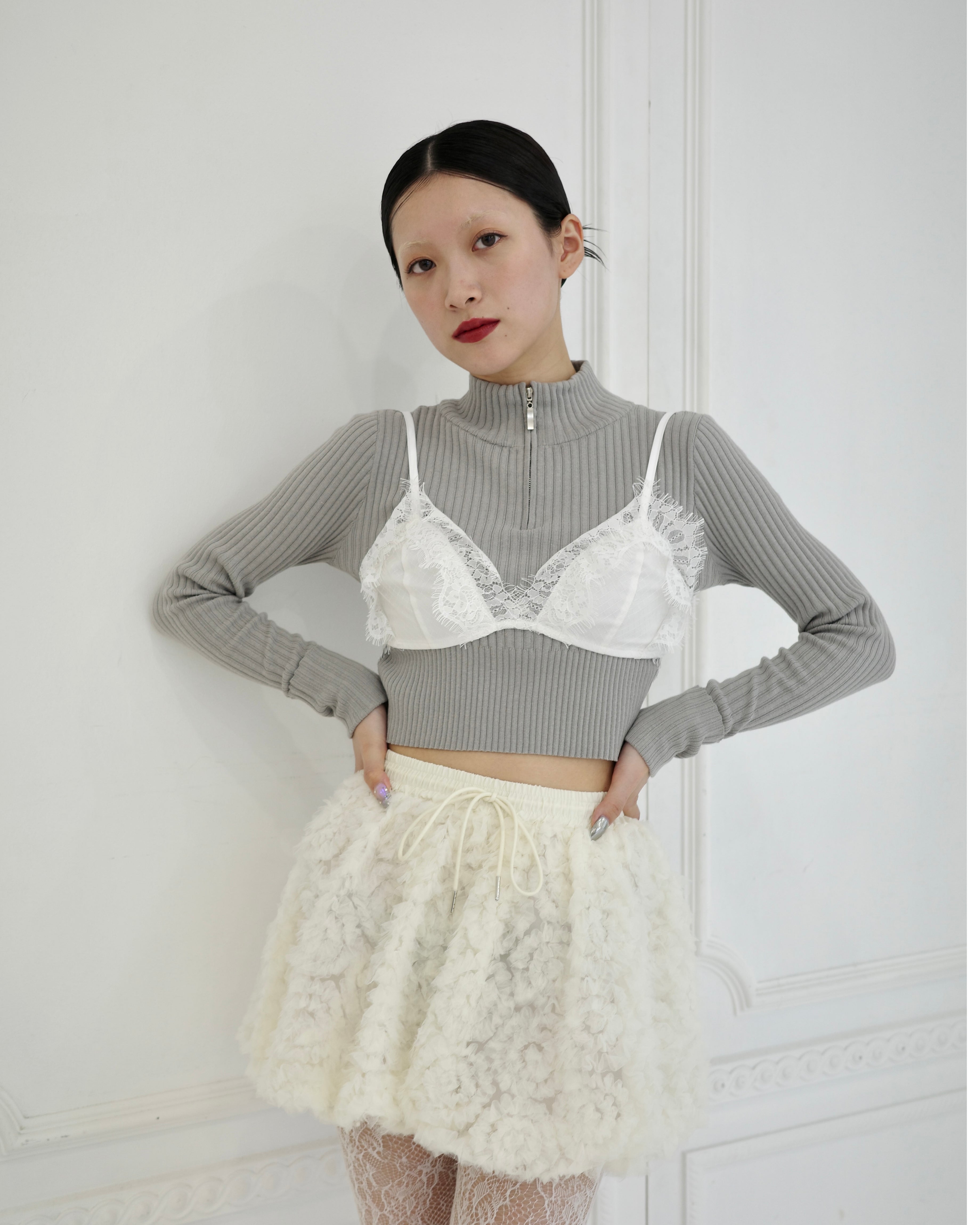 Tulle balloon mini skirt