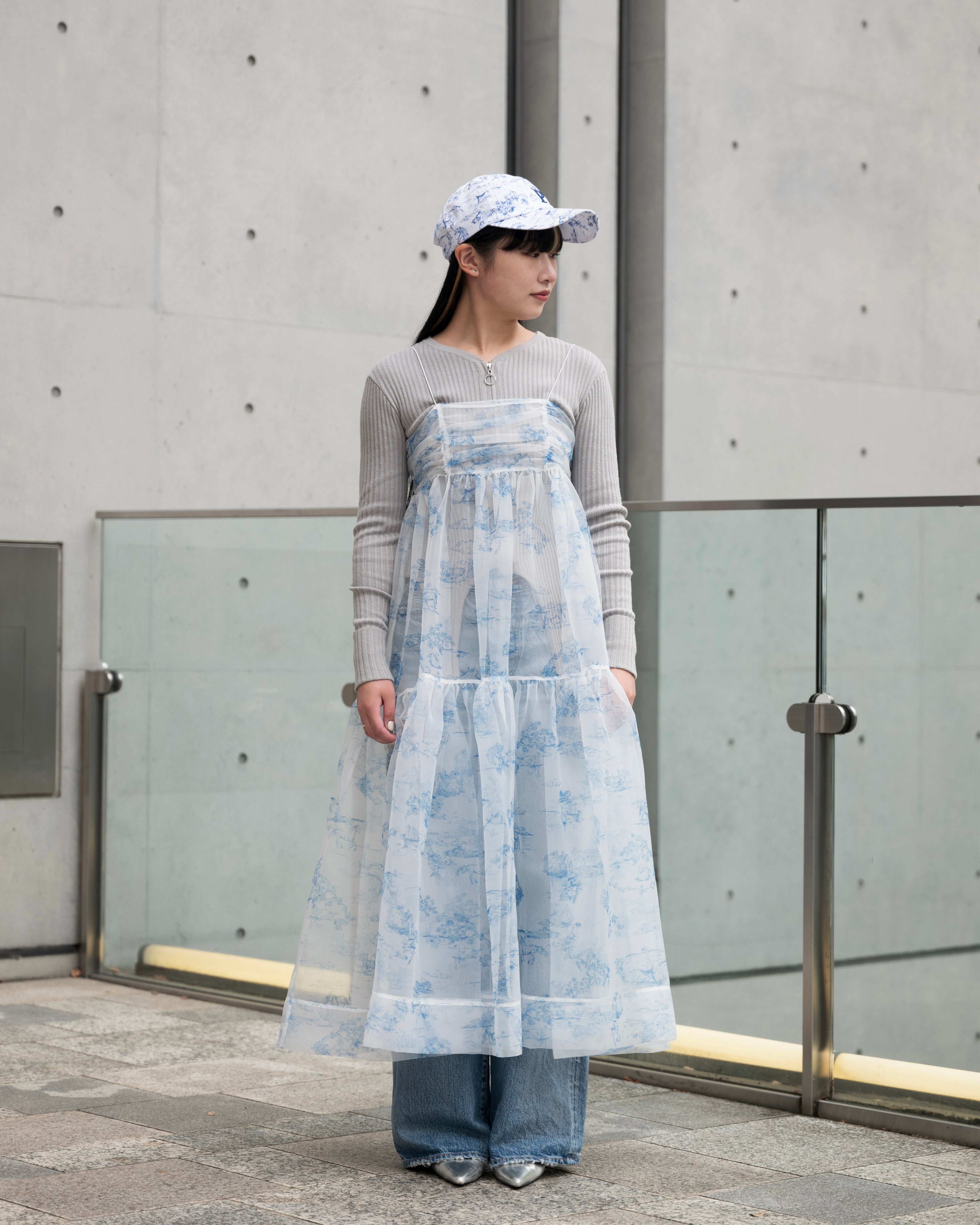 Toile de Jouy organdy cami dress