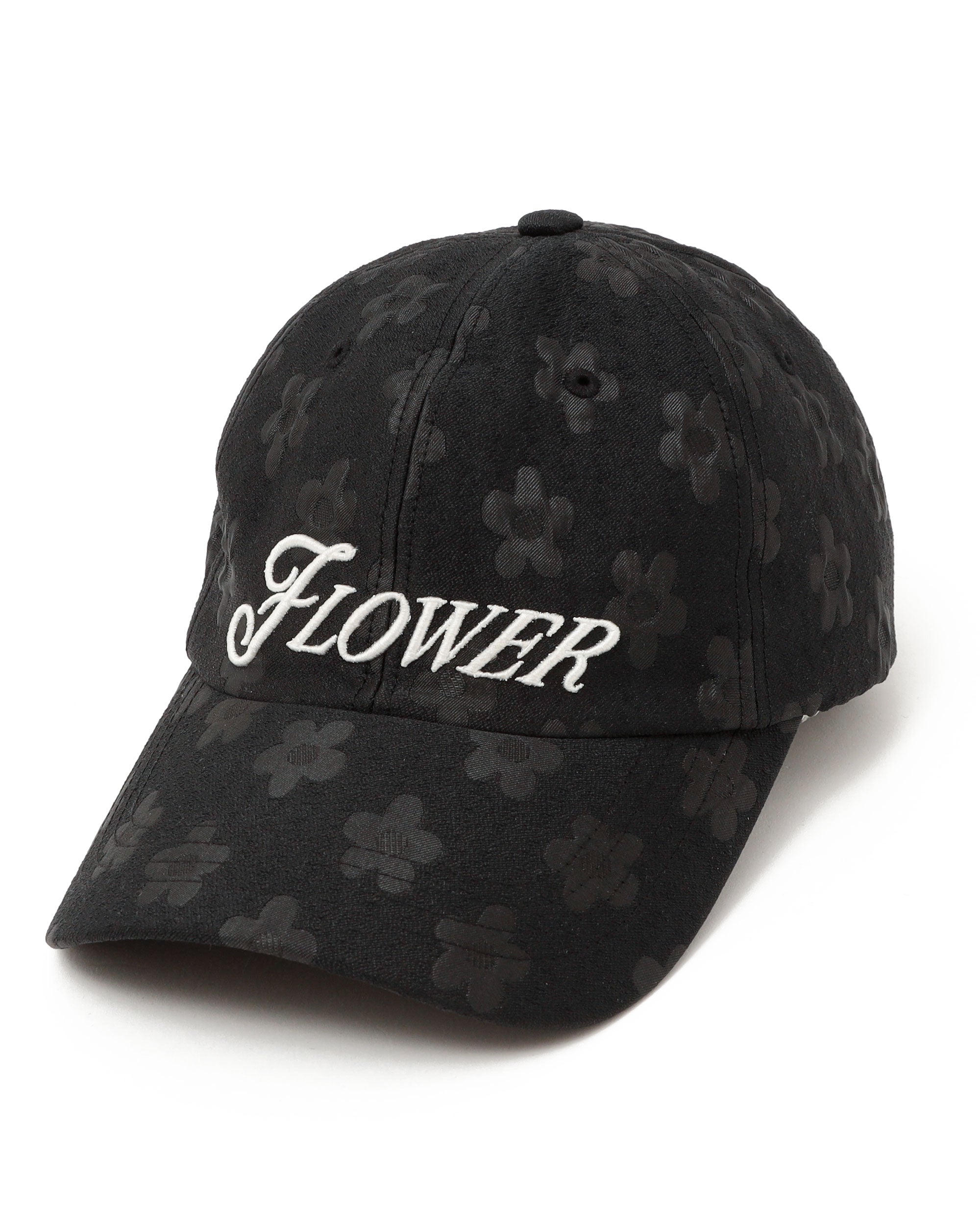 Flower jacquard cap (black)