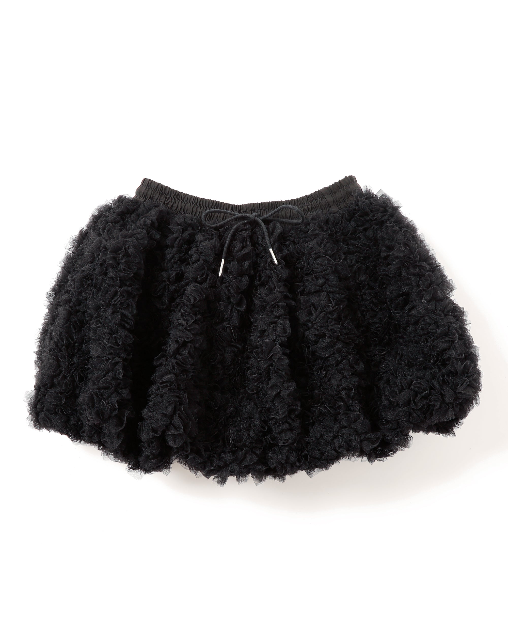 Tulle balloon mini skirt (black)
