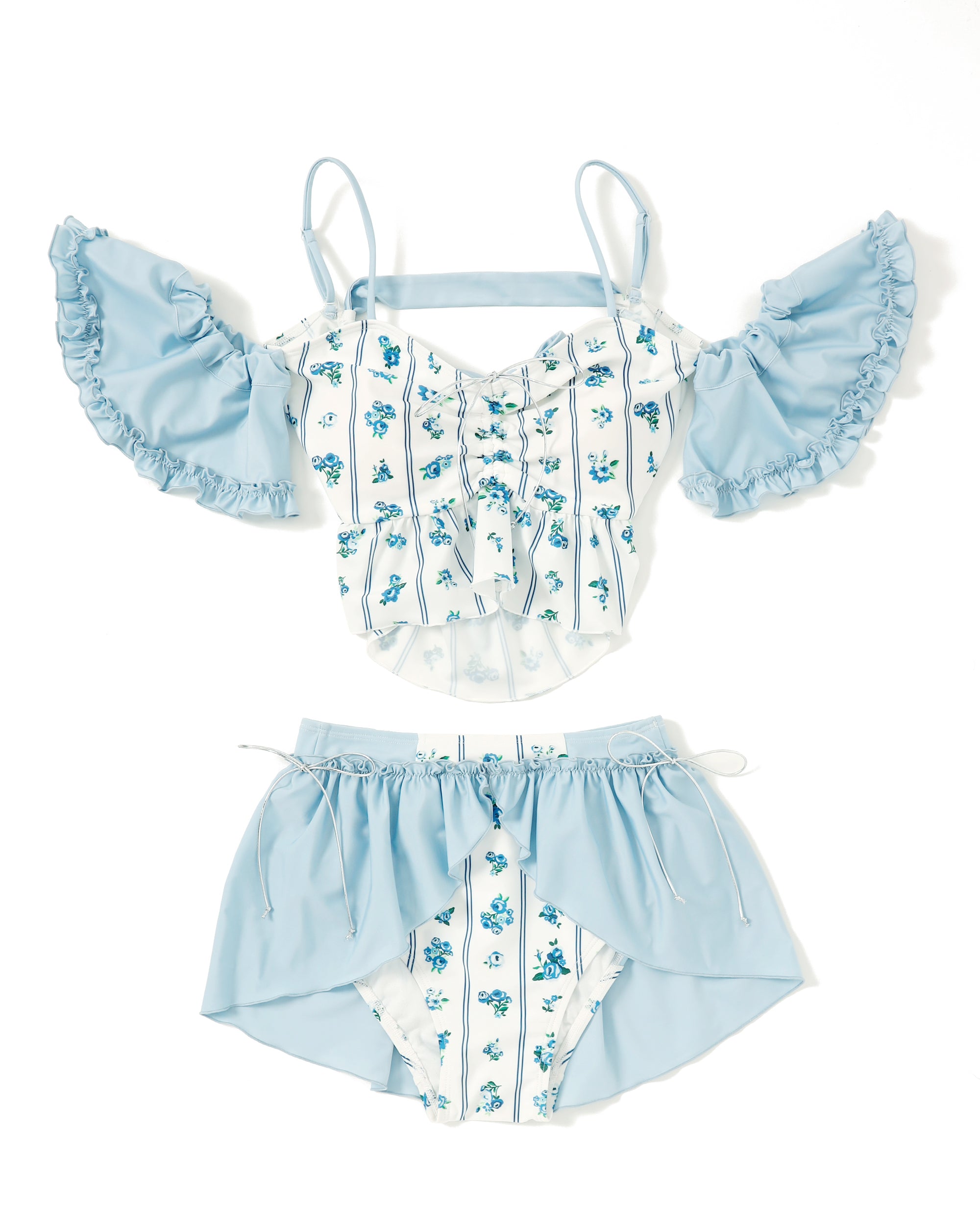 Off shoulder flare bikini