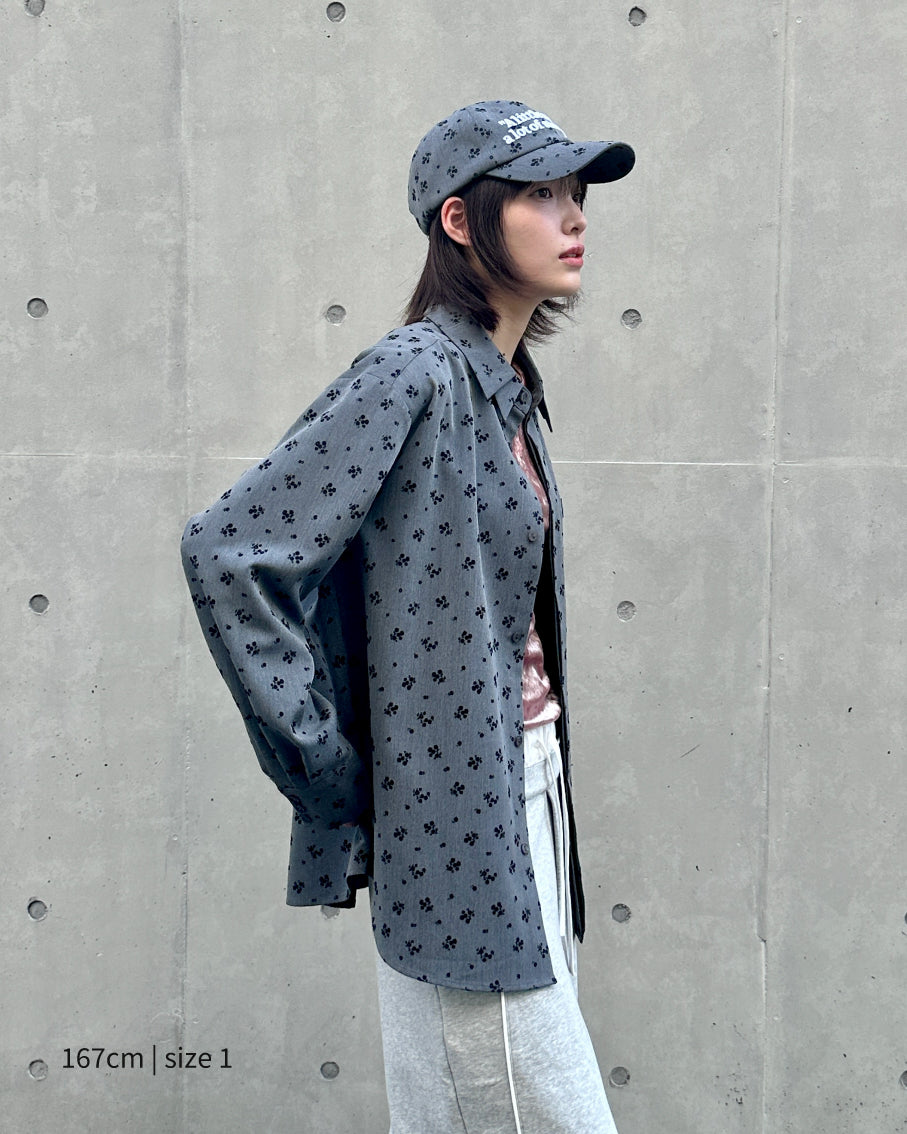 Double color flocky shirt