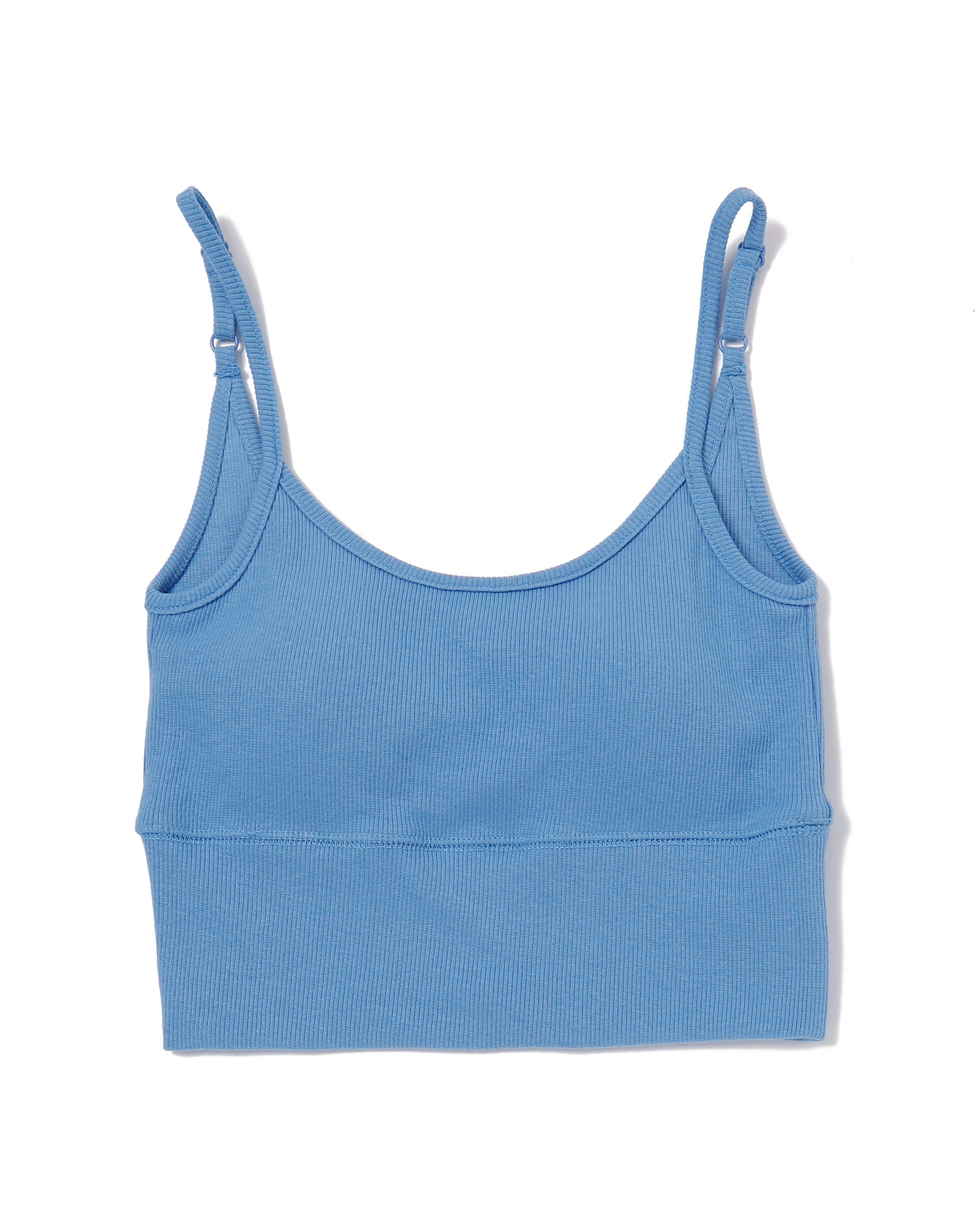 rib bra top (blue)
