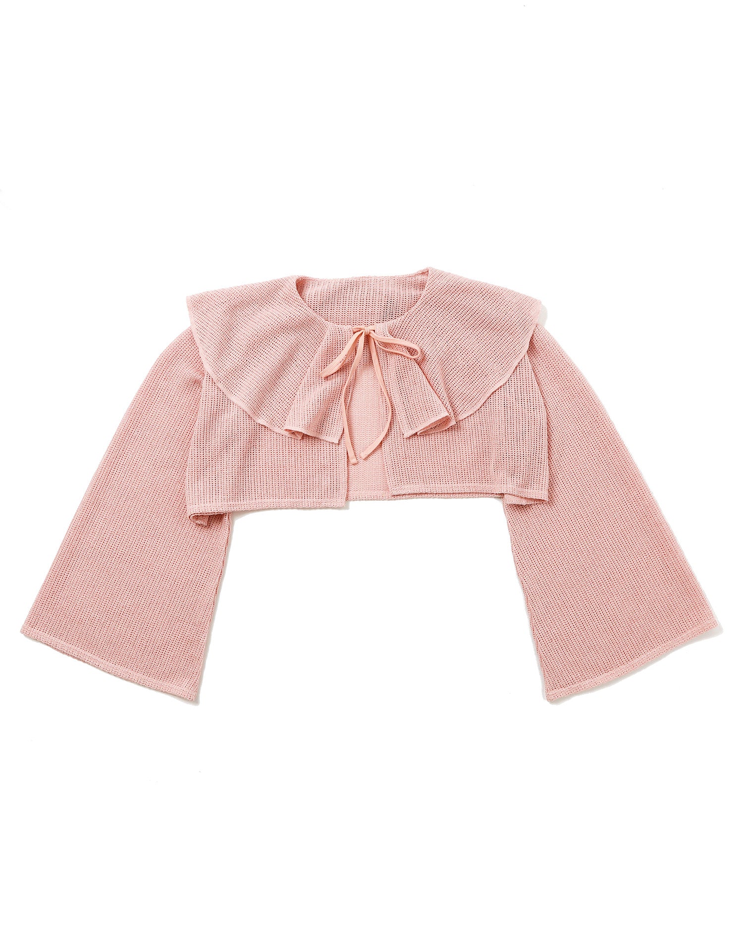 Raffle collar loose cardigan (Pink) – POPPY