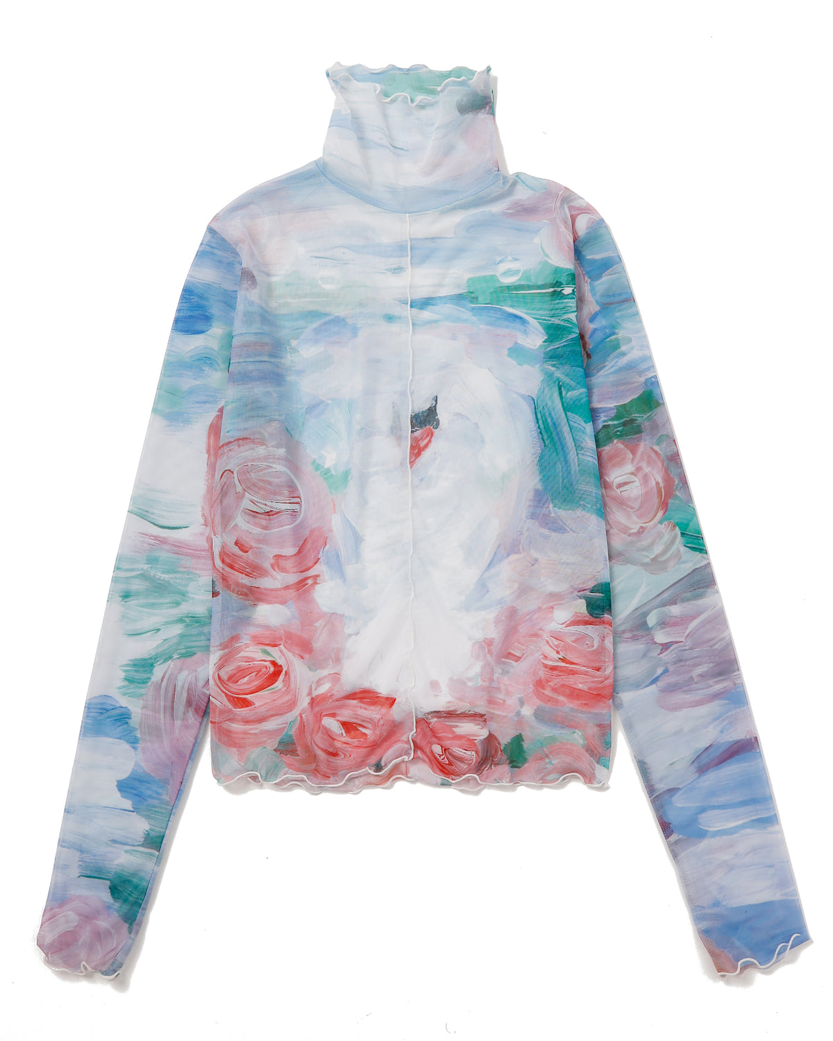 Swan see-through tops (High / Crew neck)
