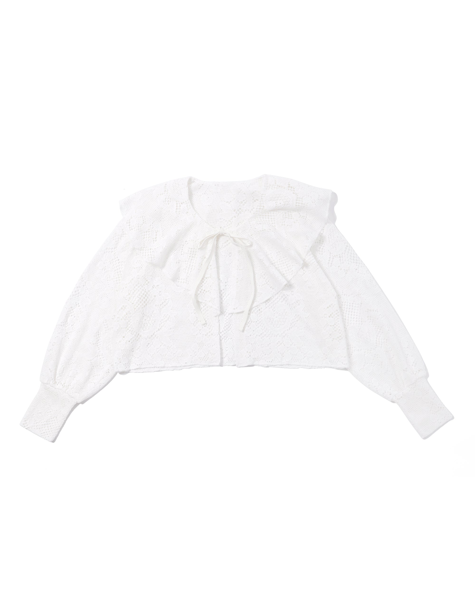 Lace ruffle cardigan