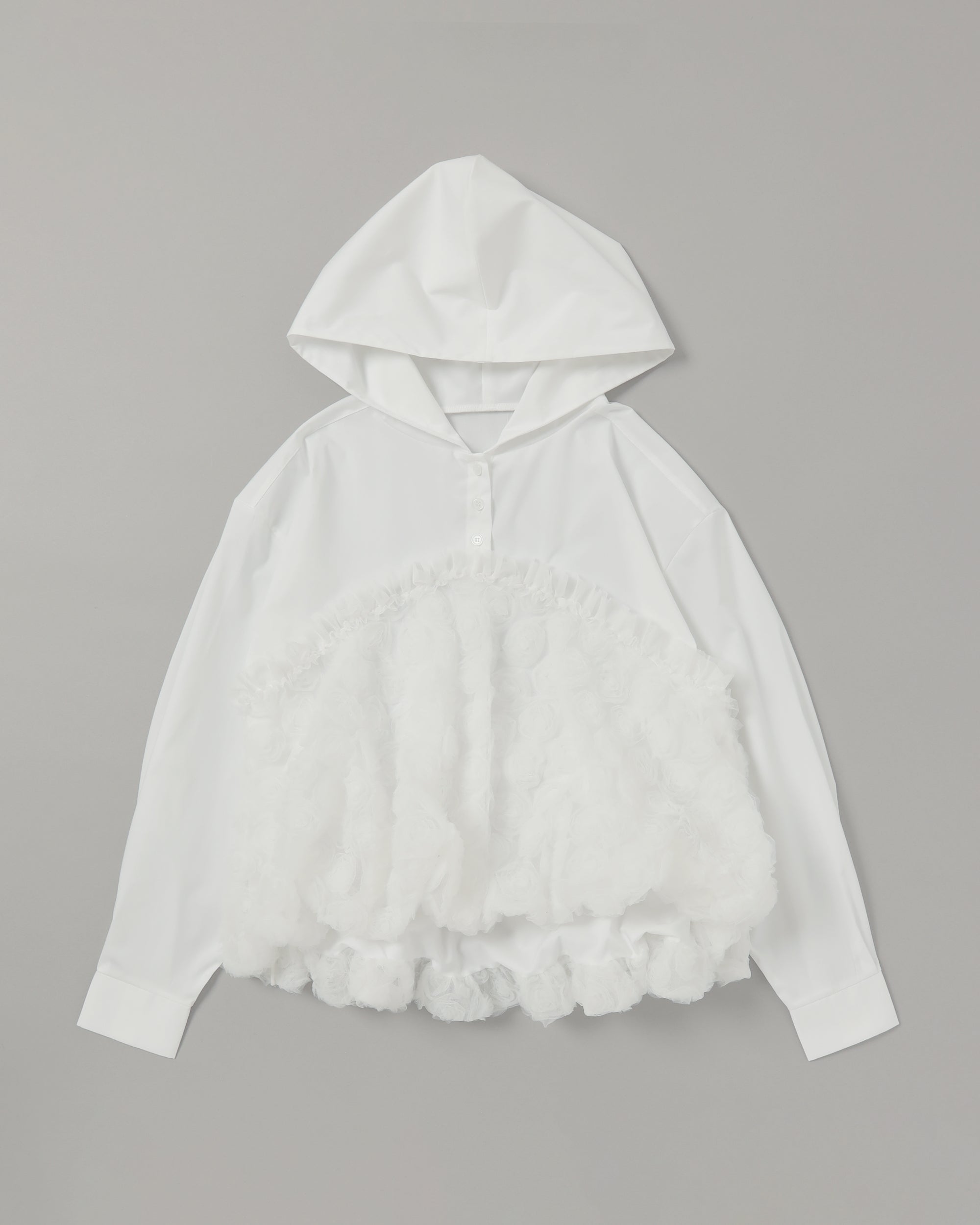 Tulle balloon hoodie shirt
