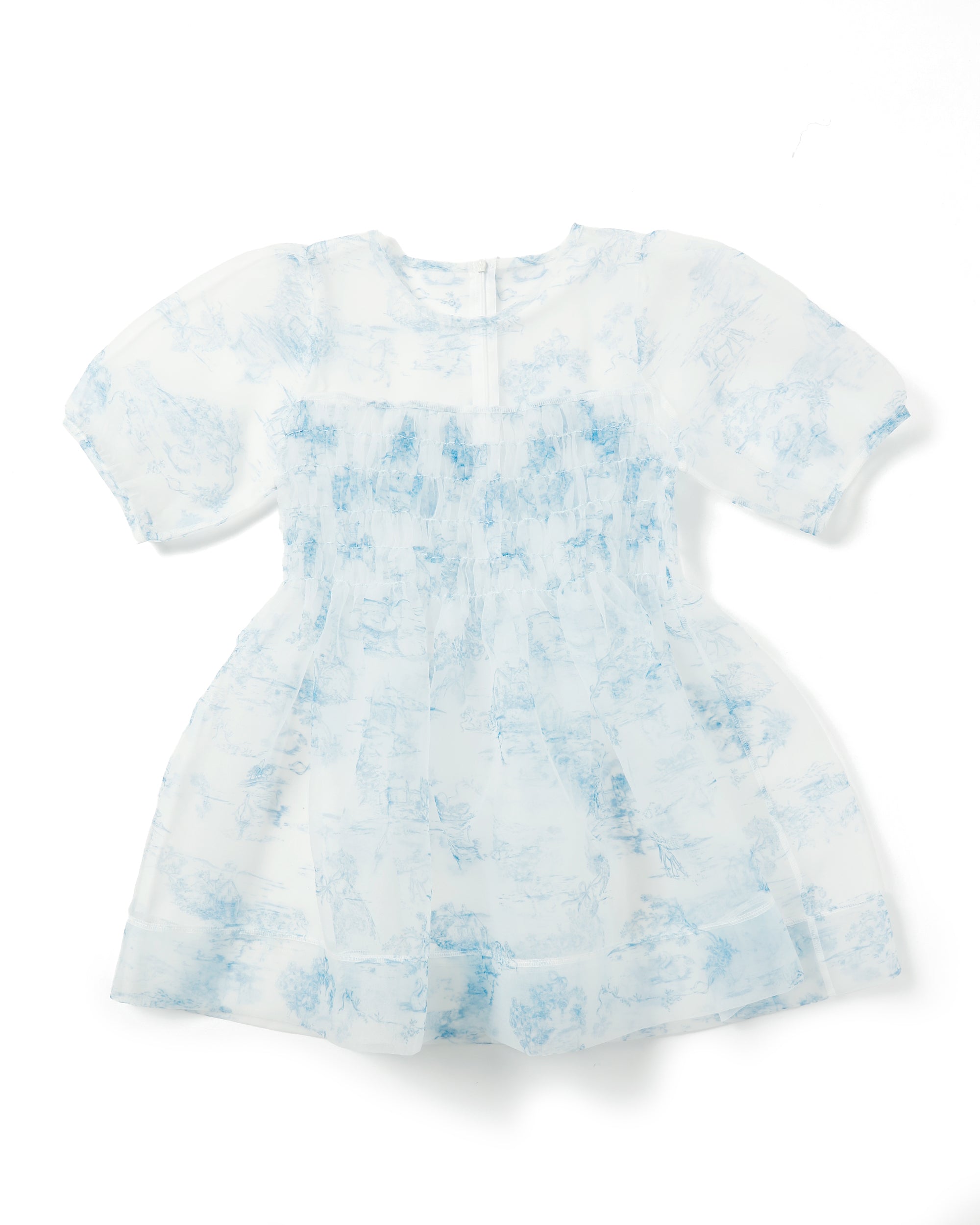 Toile de Jouy organdy shirring tunic