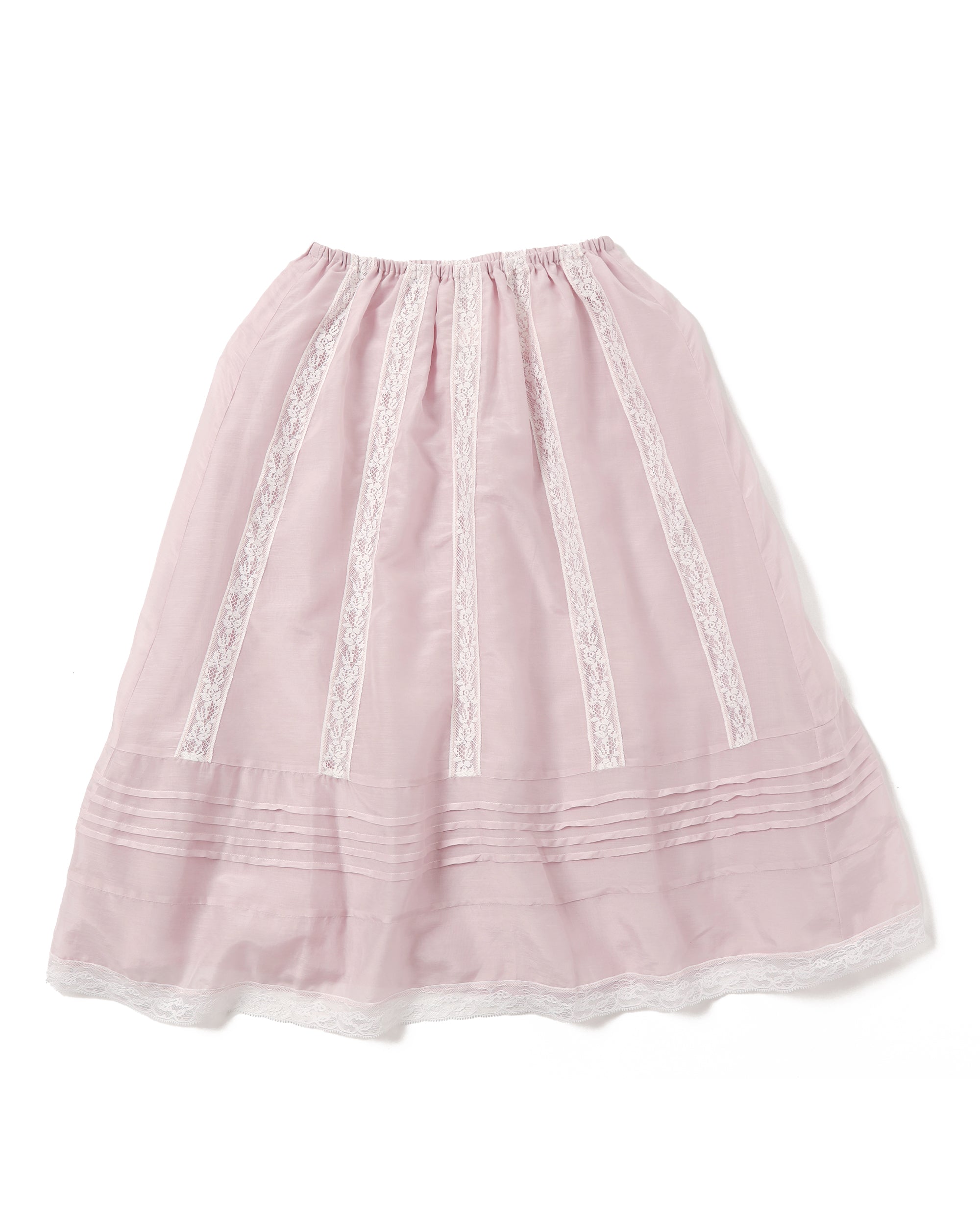 <b>yuhan wang</b><br>lace trimmed skirt / pink