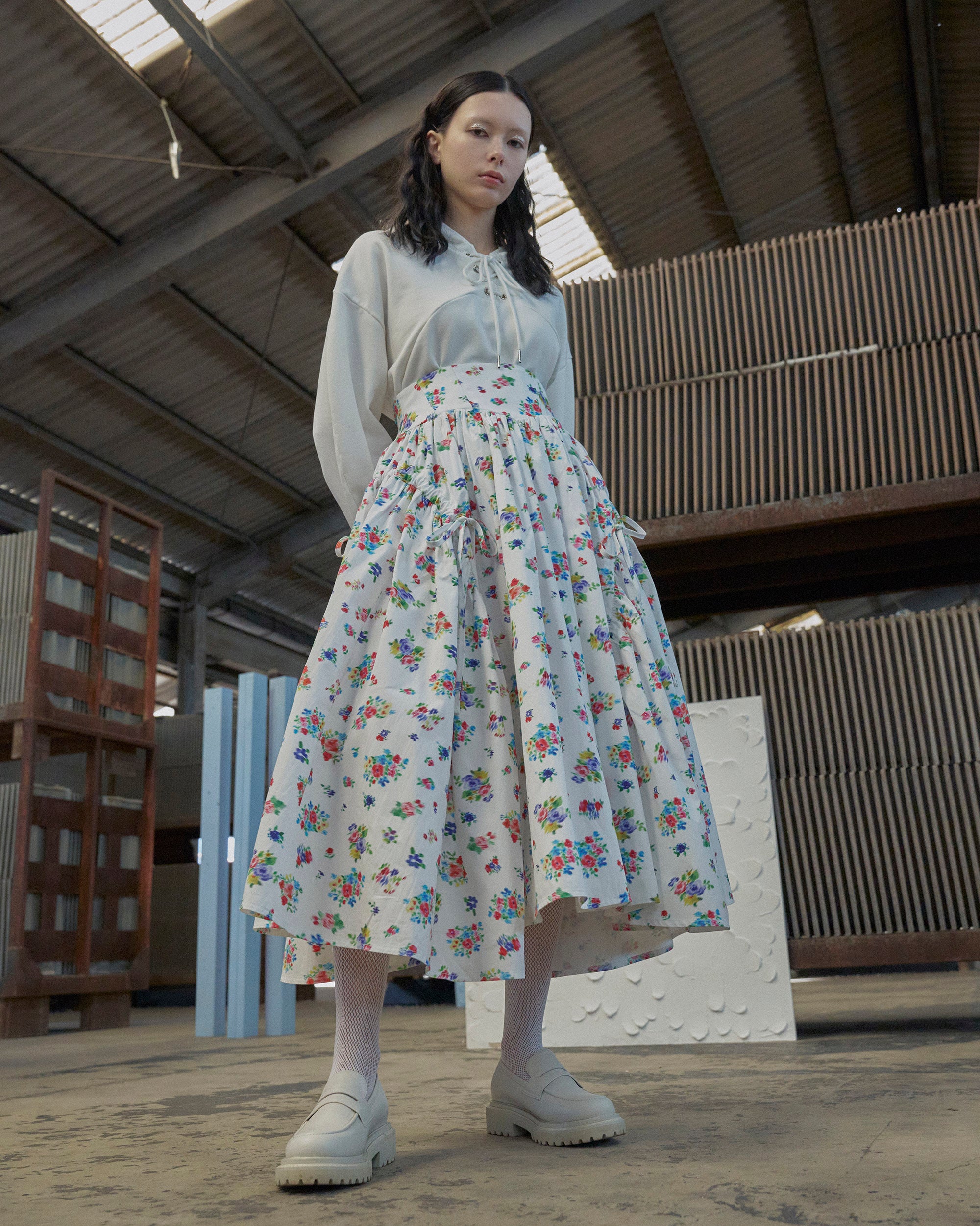 corset volume skirt（floral） – POPPY