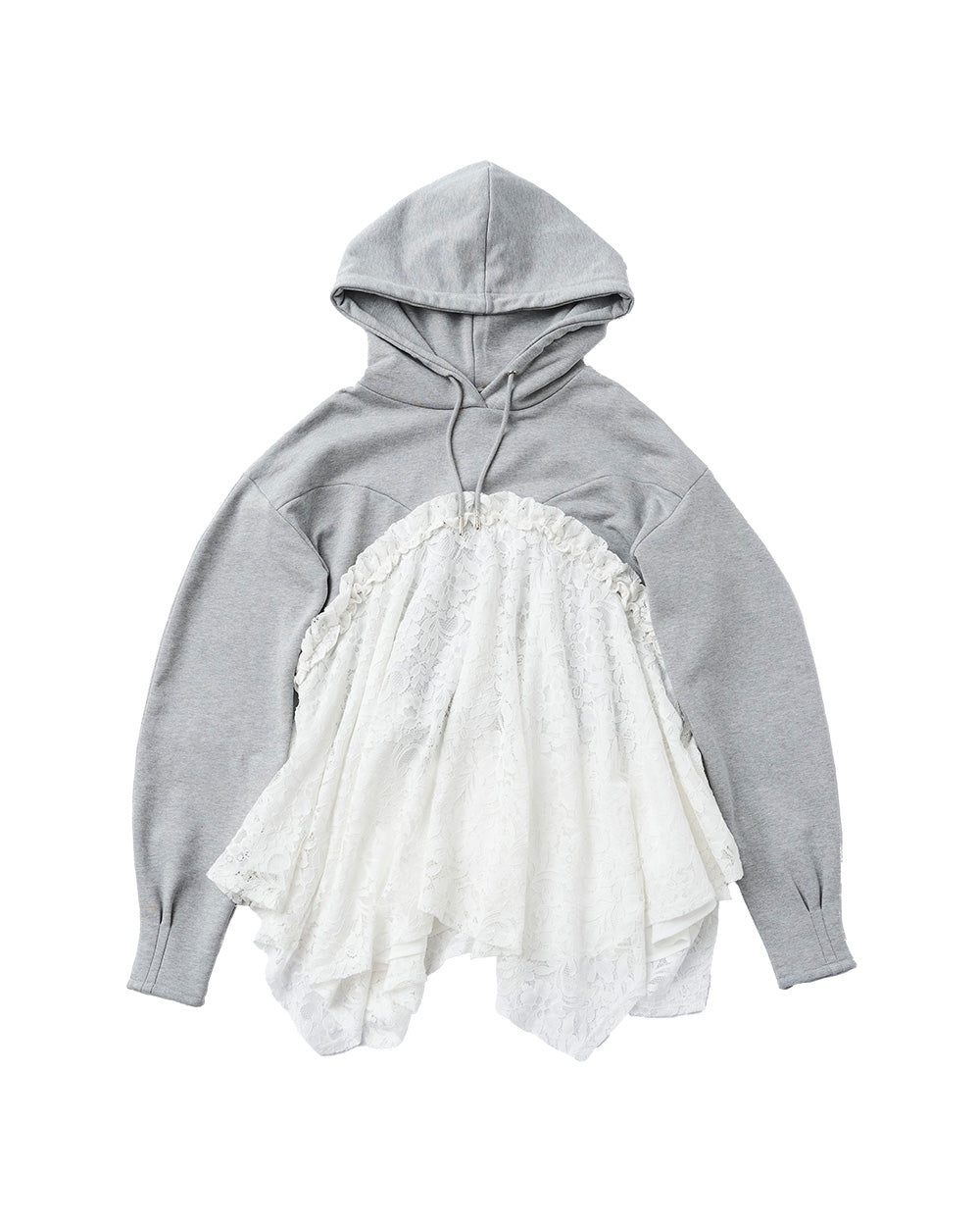 Lace docking hoodie (Gray)