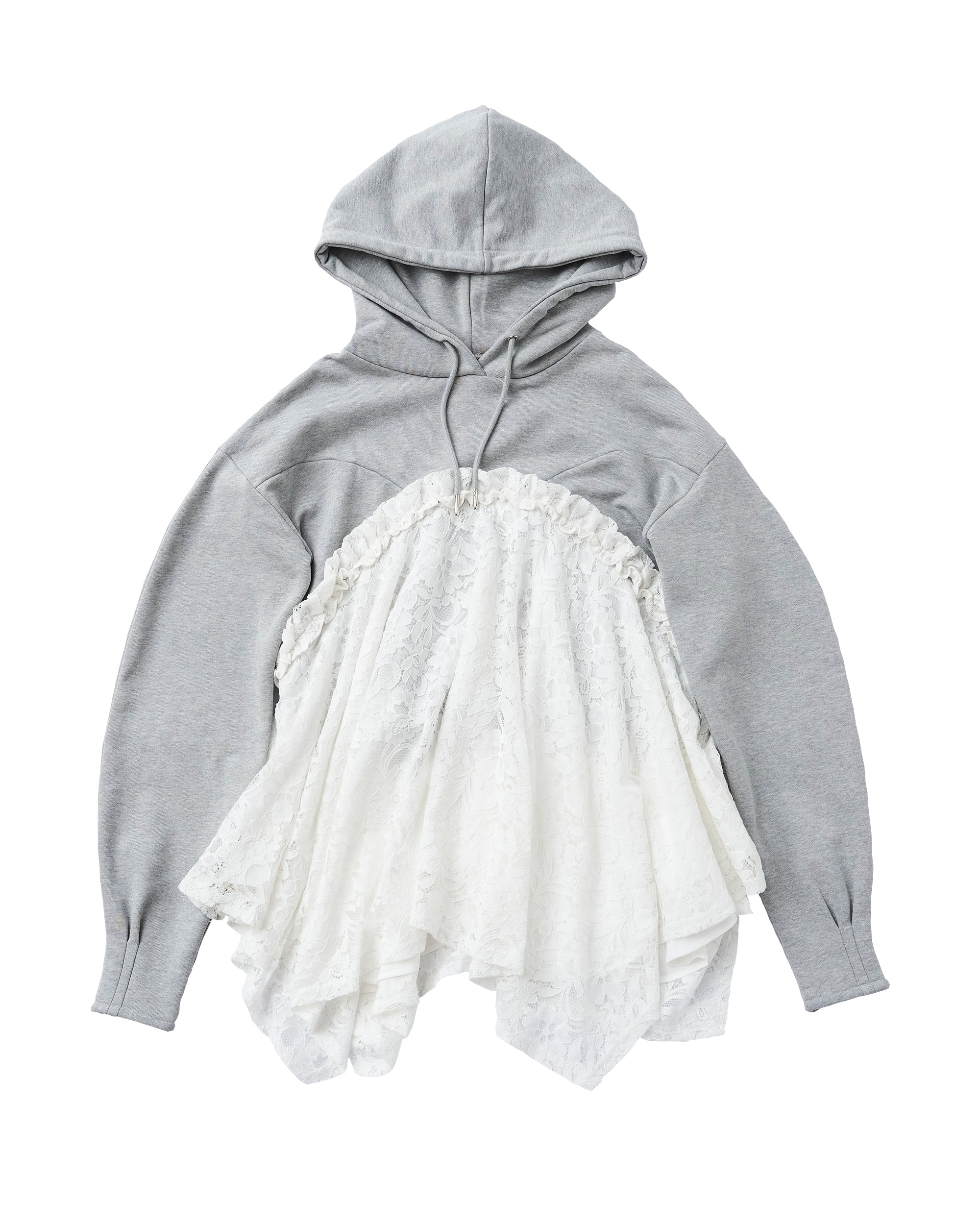 Lace docking hoodie (Gray)