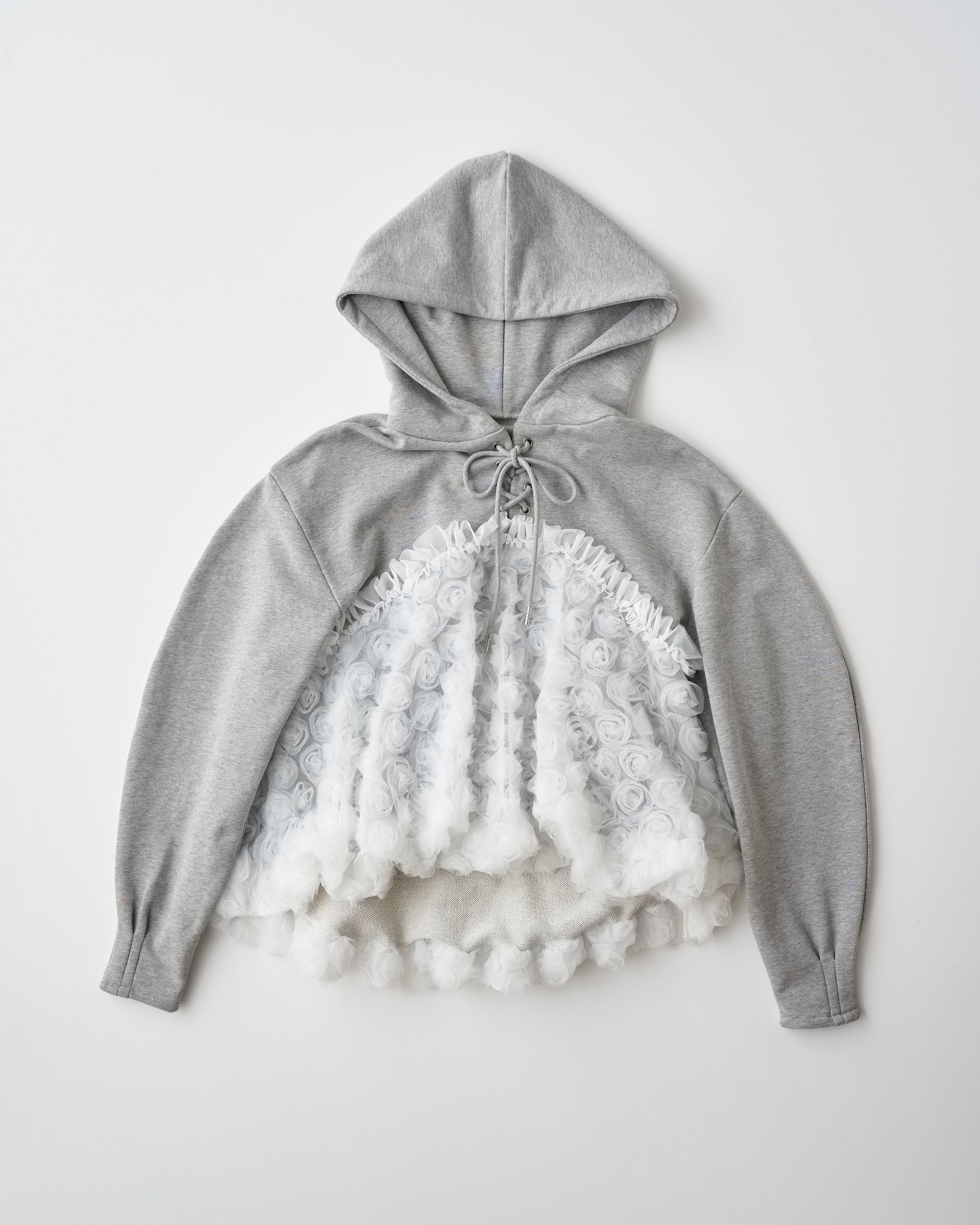 tulle docking hoodie(gray)