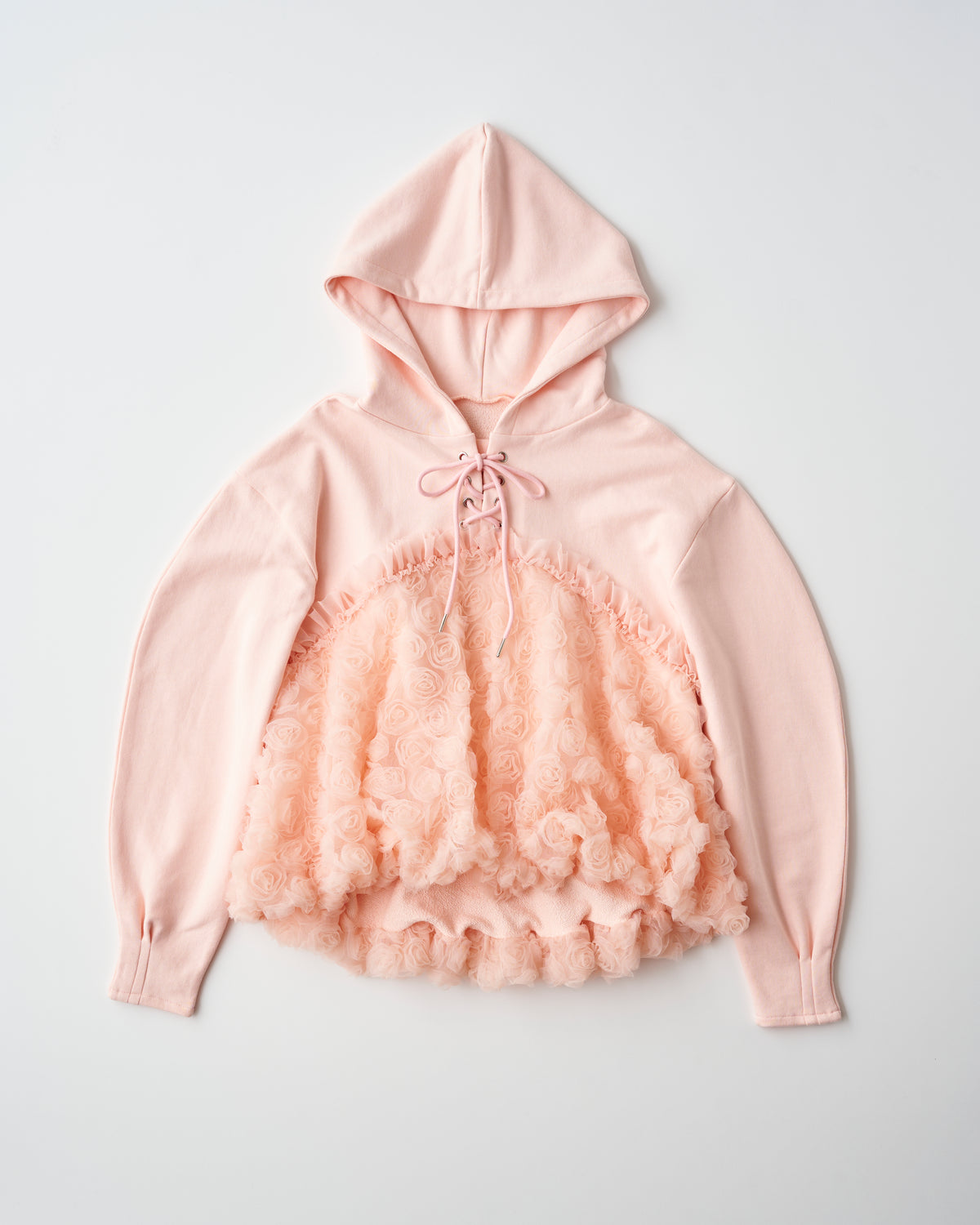 tulle docking hoodie（pink）