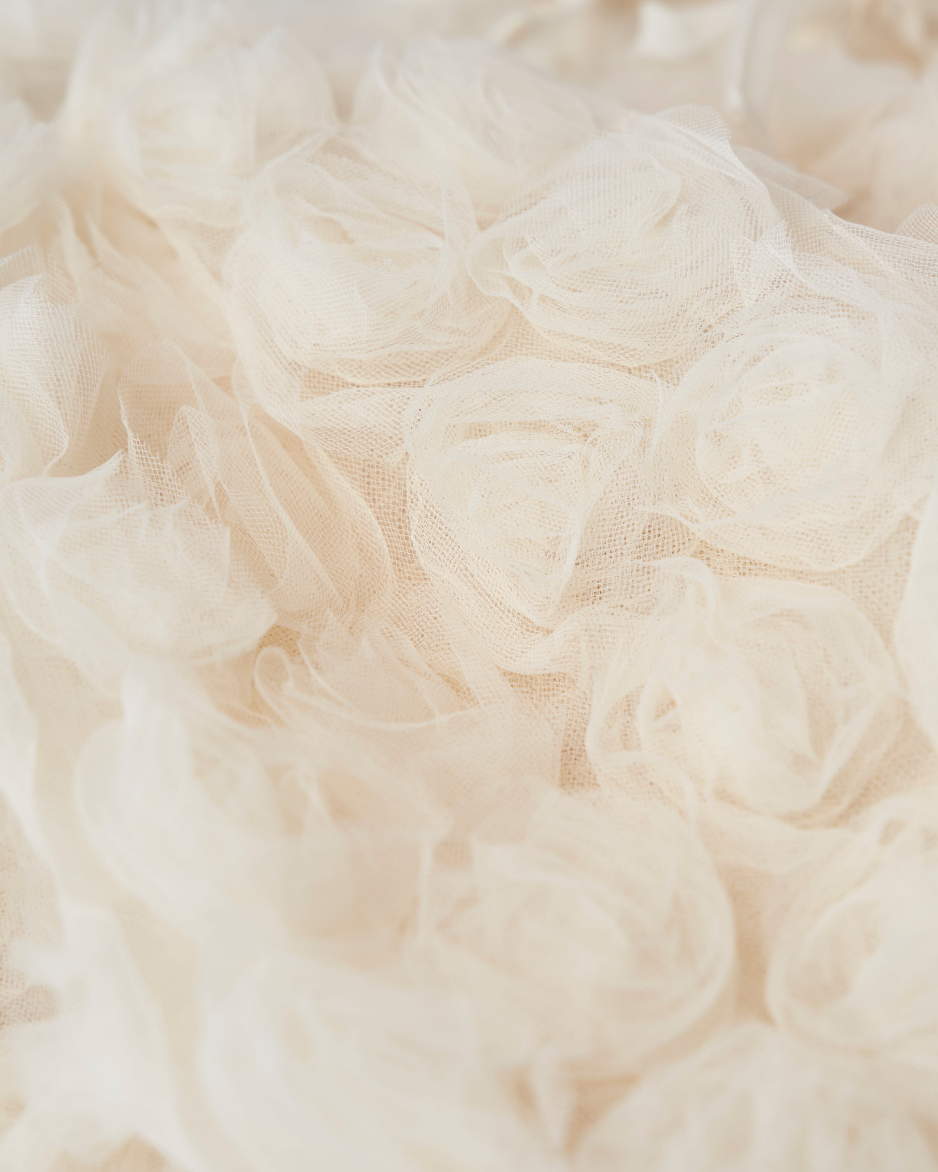 flower balloon tulle bolero (cream)