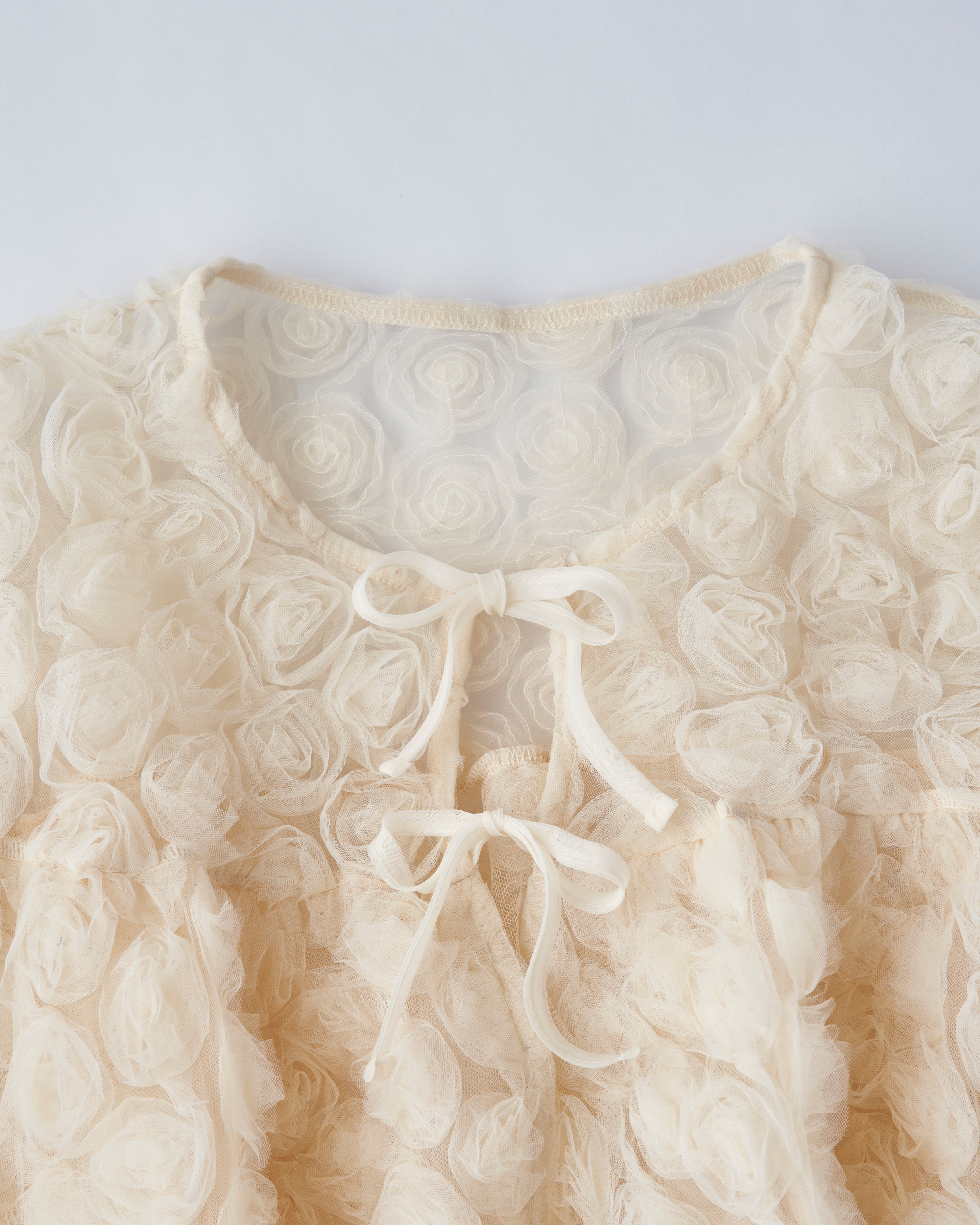 flower balloon tulle bolero (cream)