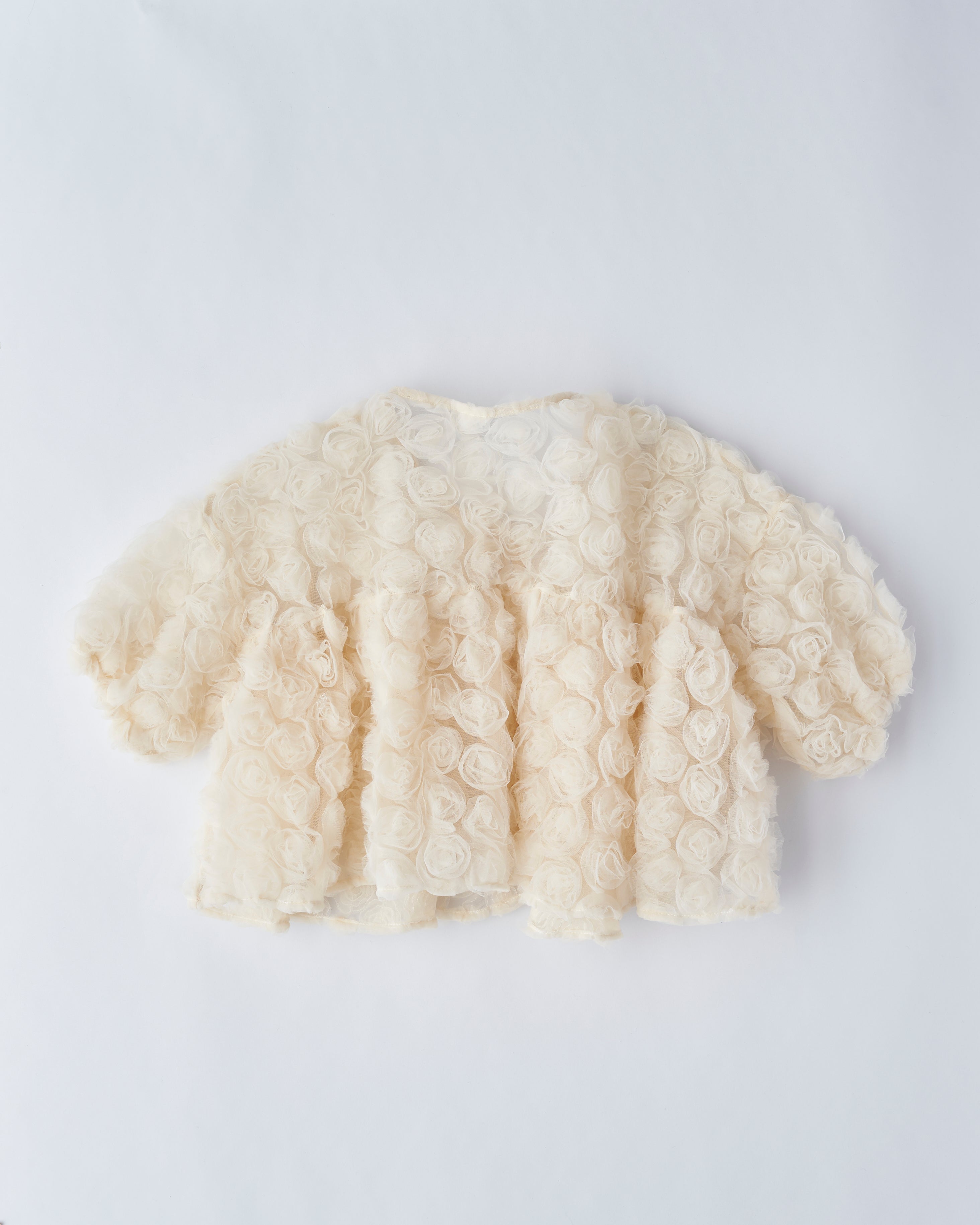 flower balloon tulle bolero (cream)