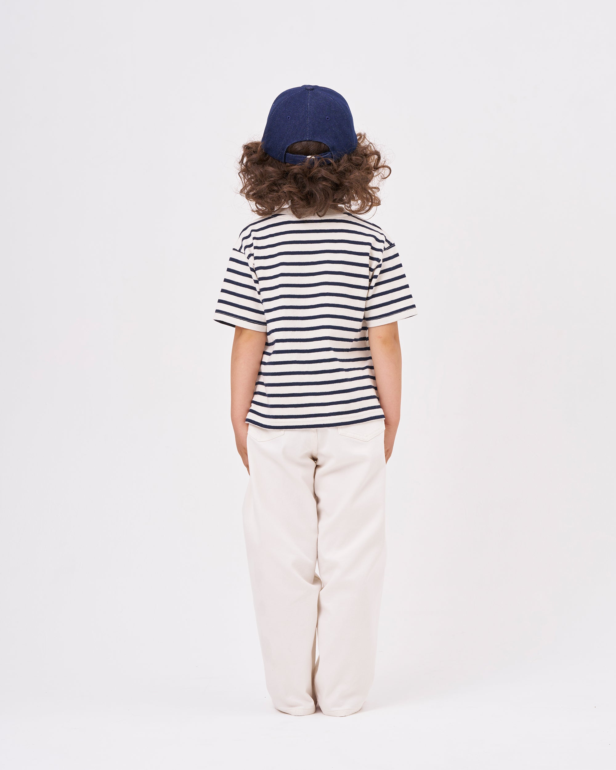 KIDS Strawberry printed T-shirts (Navy border)