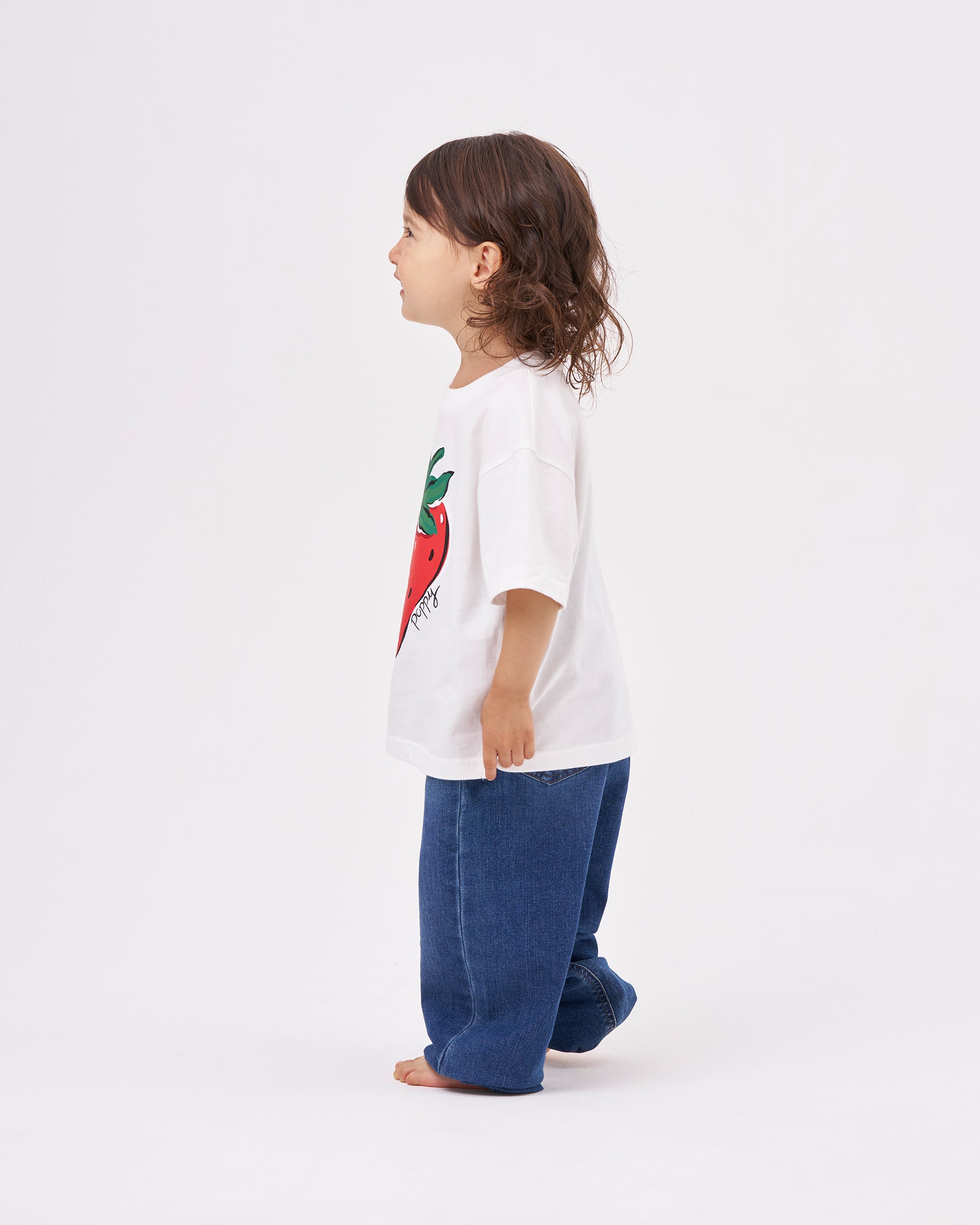 KIDS Strawberry printed T-shirts (White)