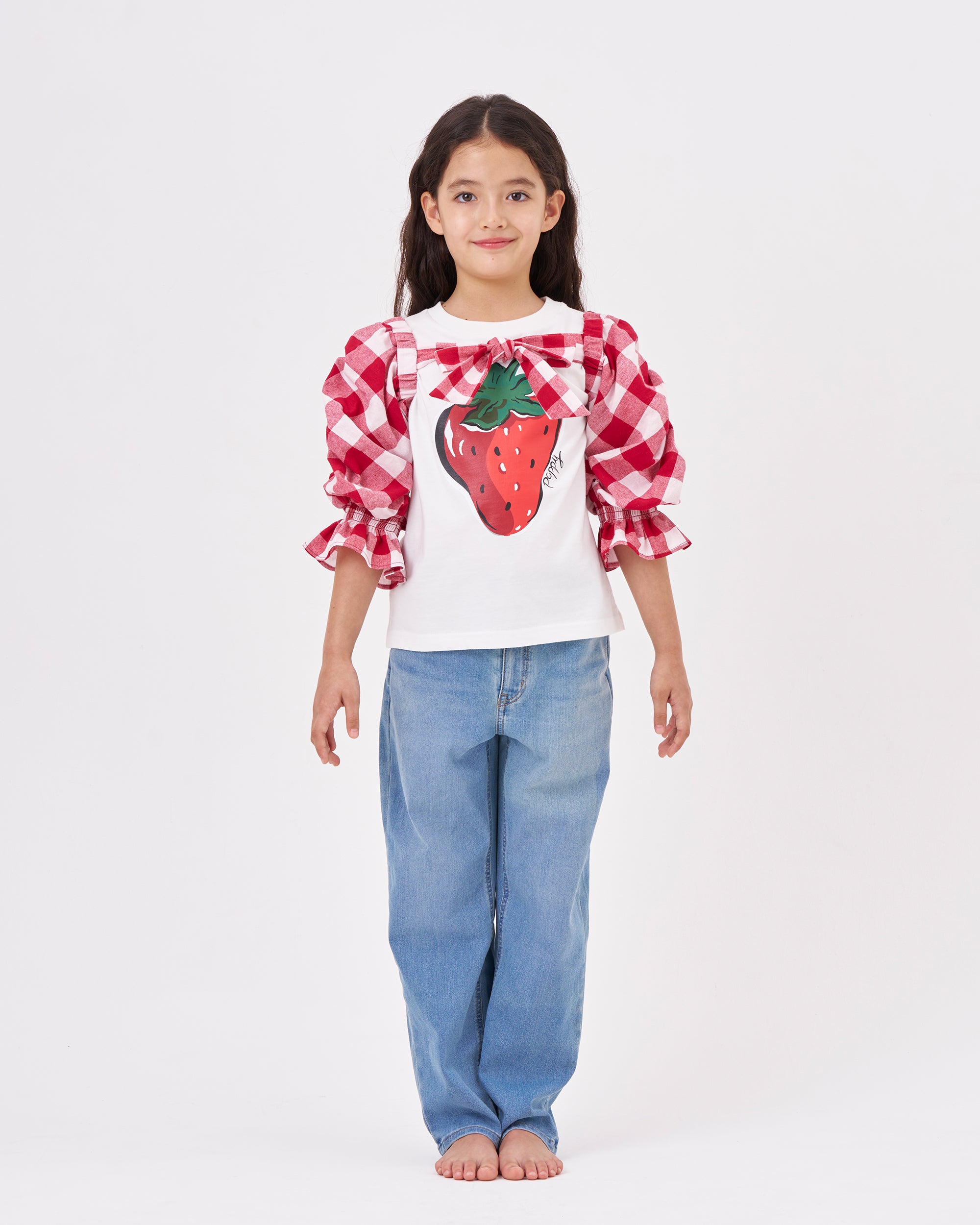 KIDS Gingham check sleeves