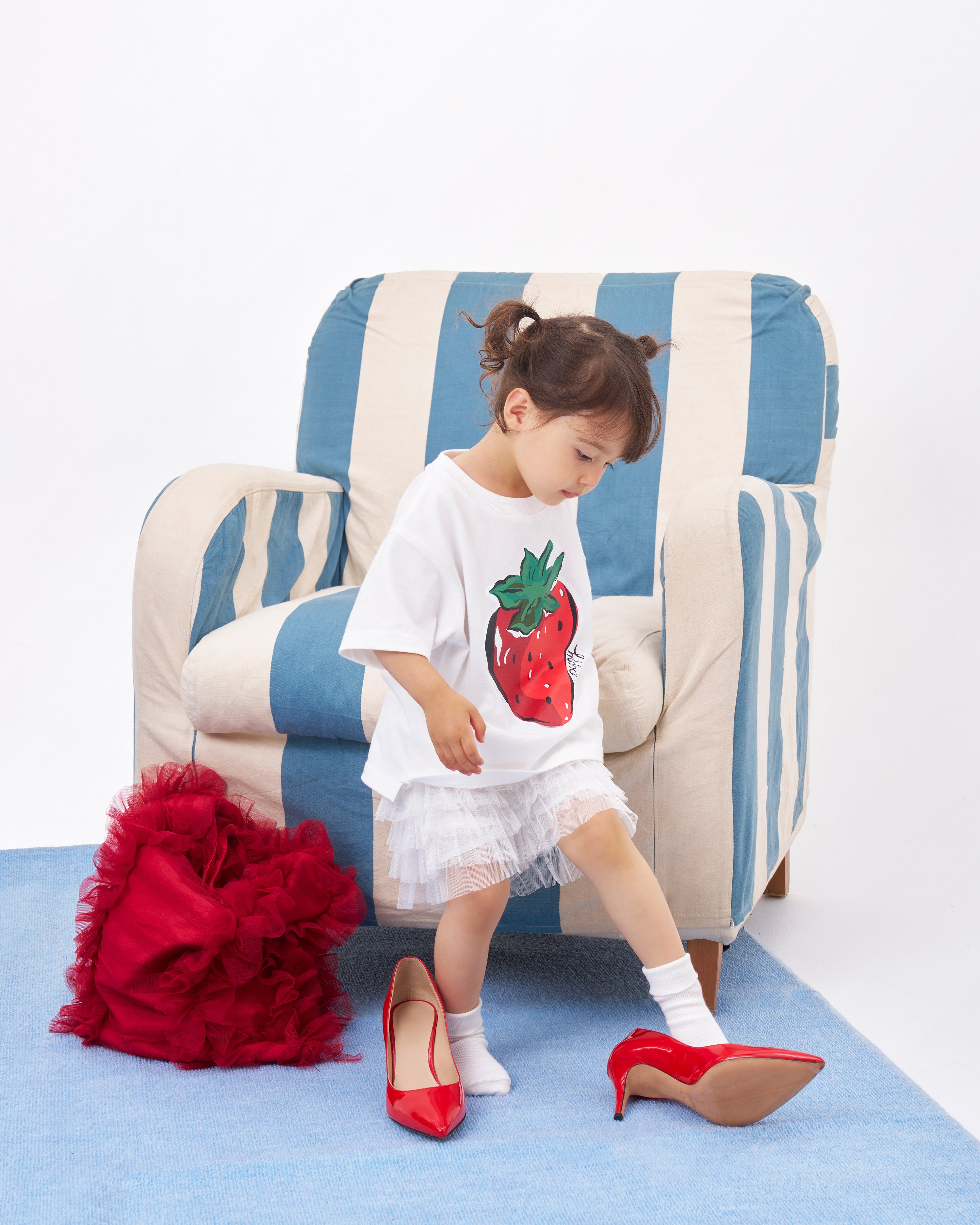 KIDS Strawberry printed T-shirts (White)