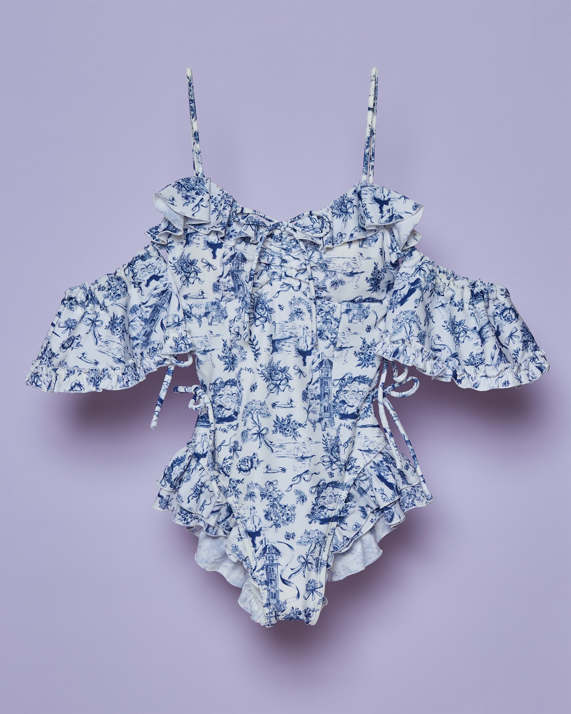 Toile de Jouy swim leotard