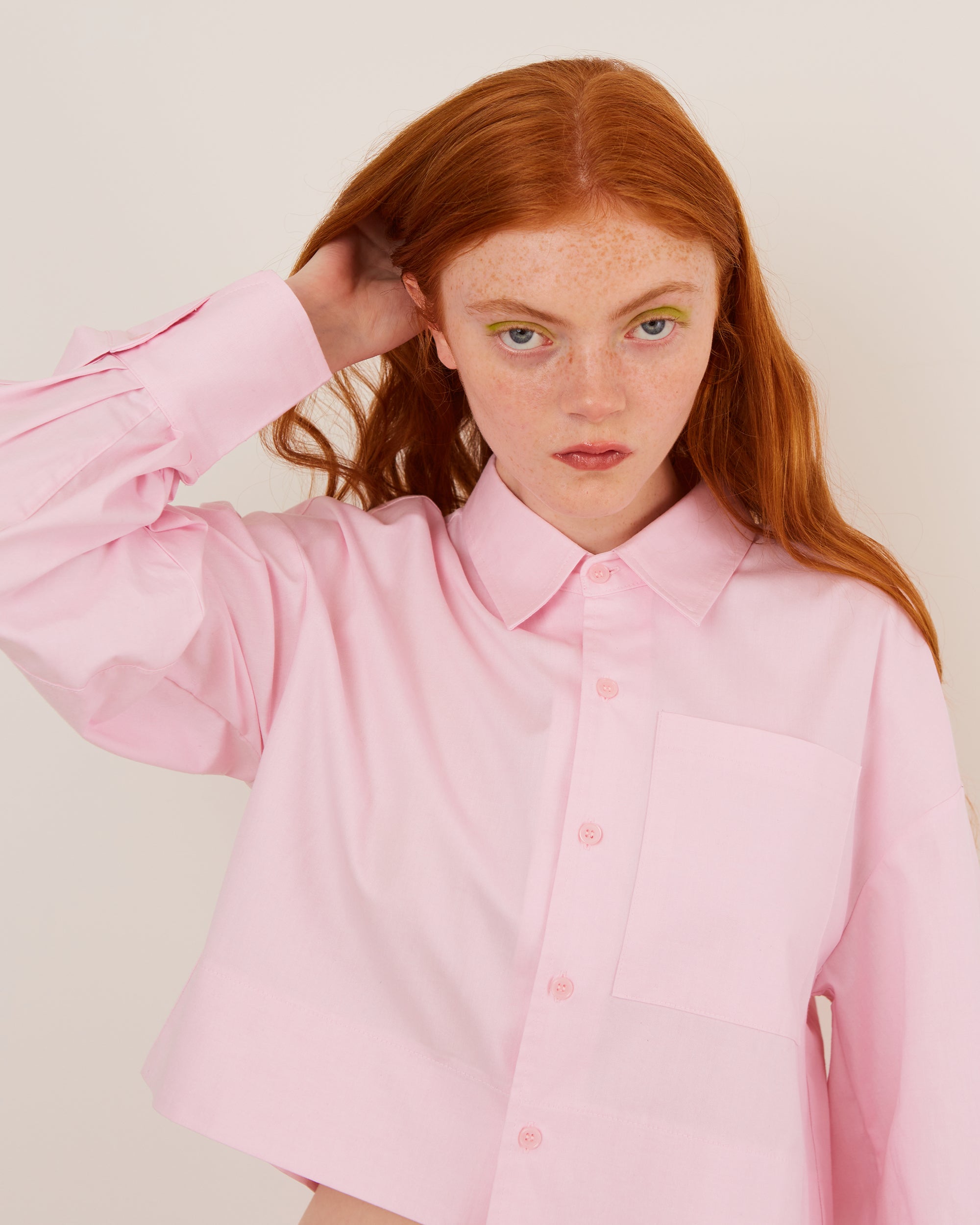 Cropped shirt (pink)