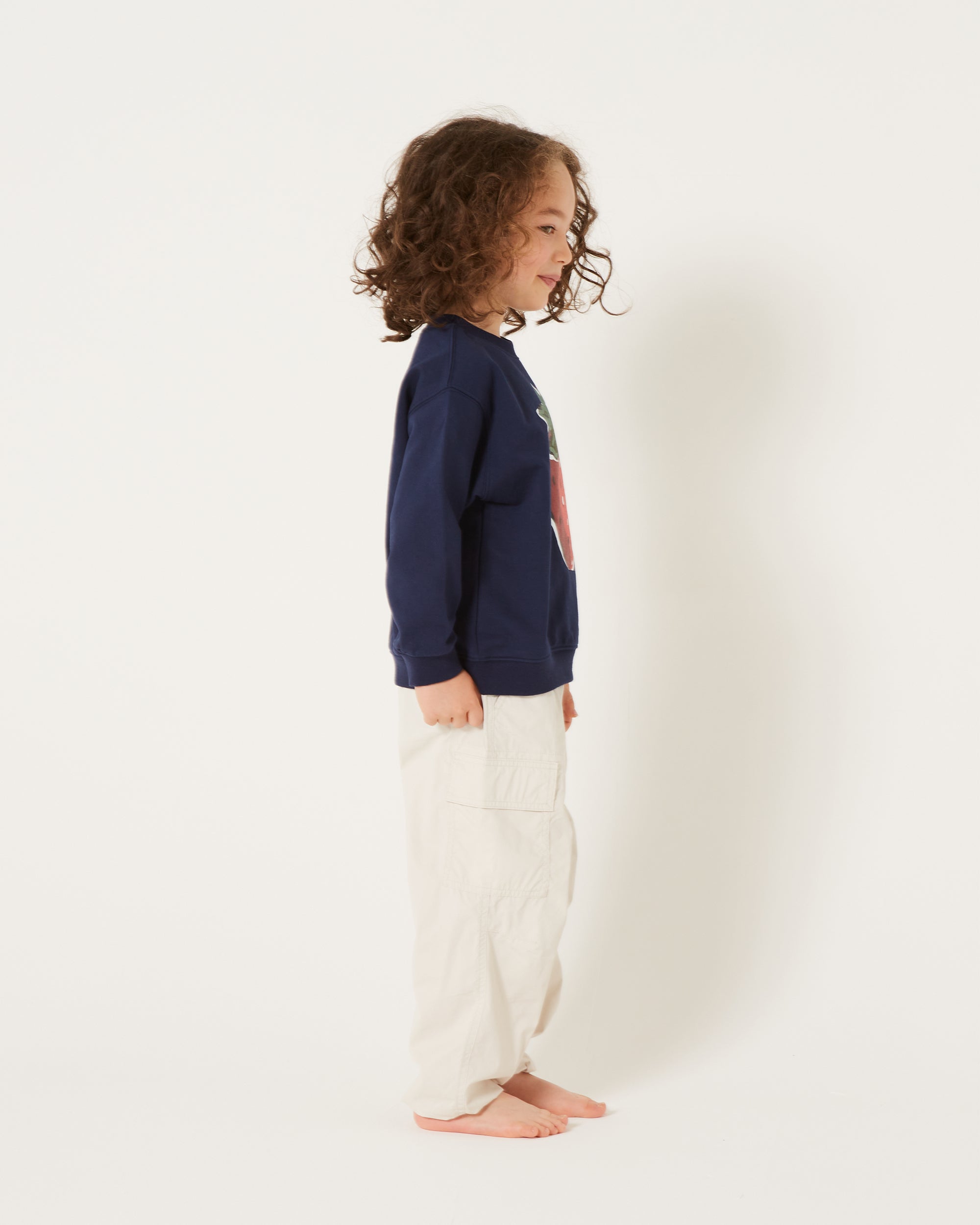 KIDS strawberry printed sweatshirts (Navy)