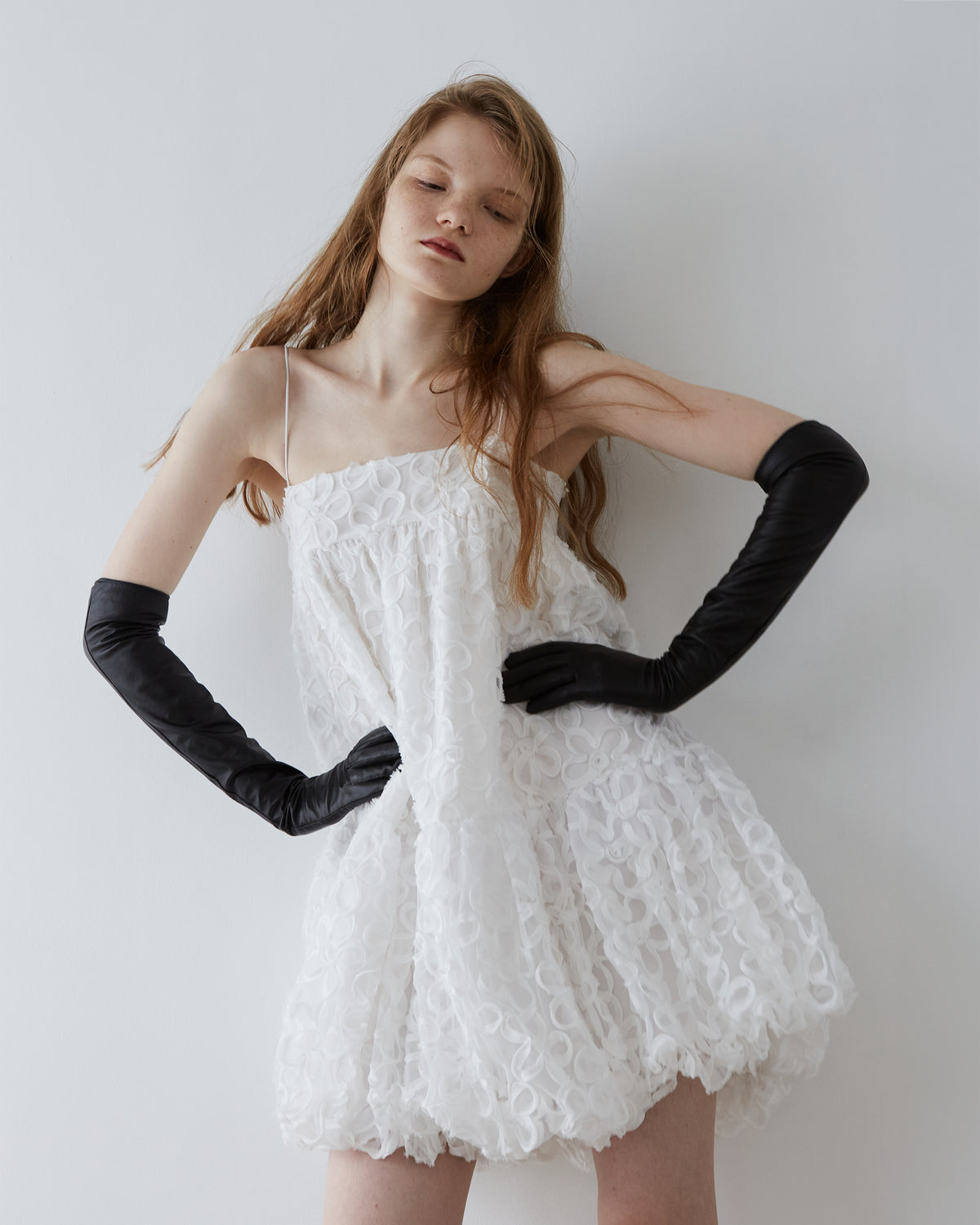 Flower tulle balloon tunic