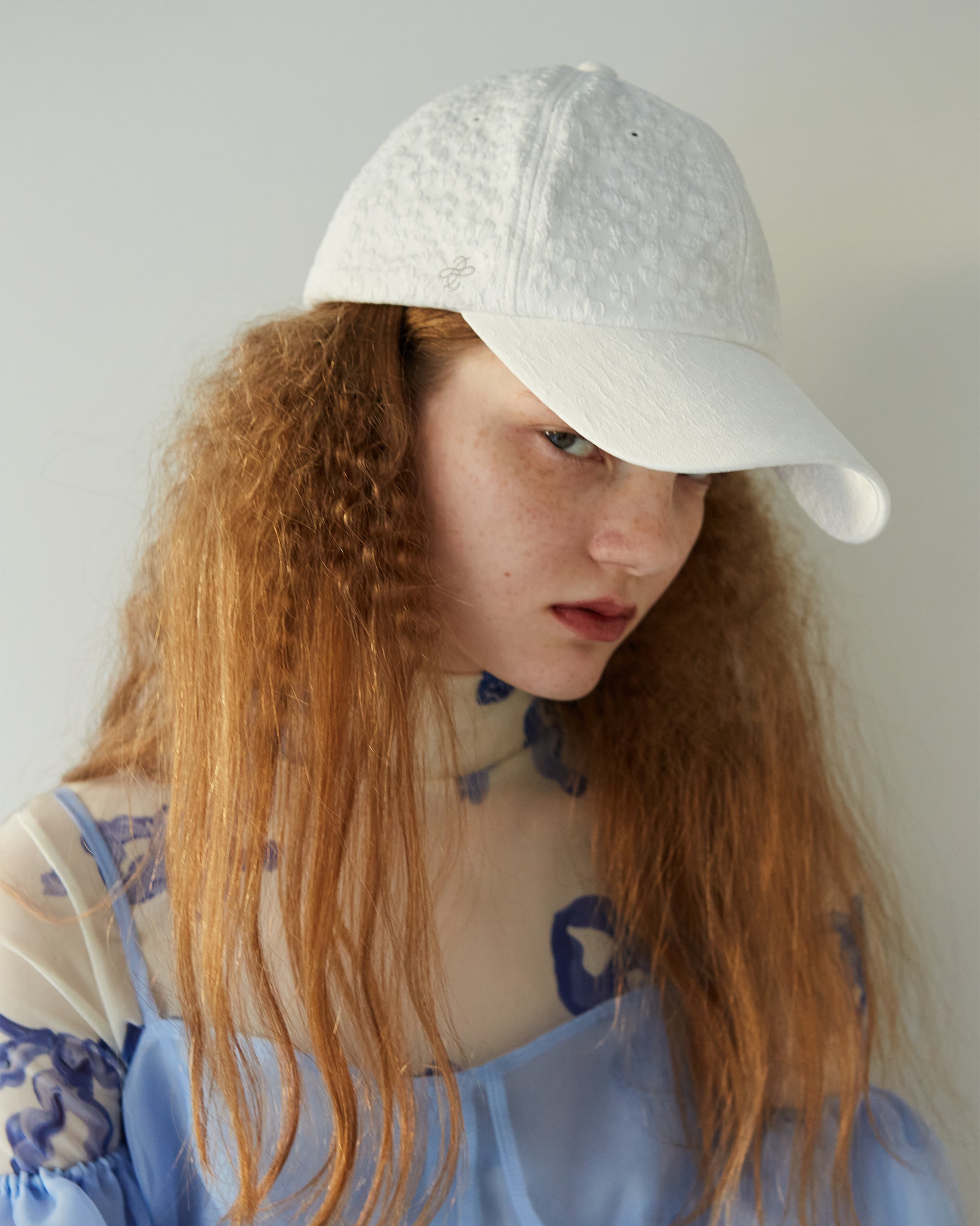 Flower jacquard cap