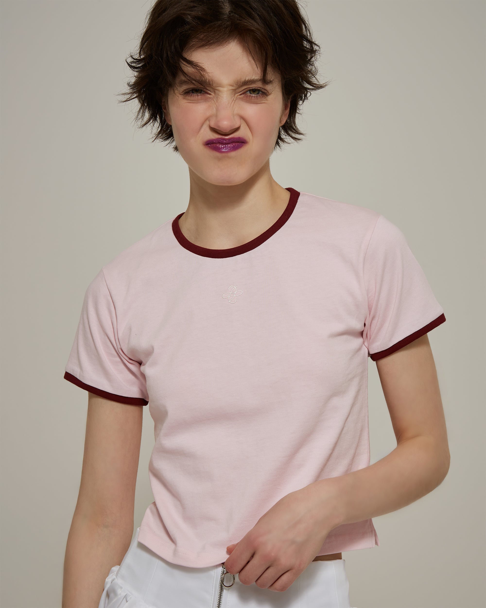 Bicolor ringer t-shirt (pink)
