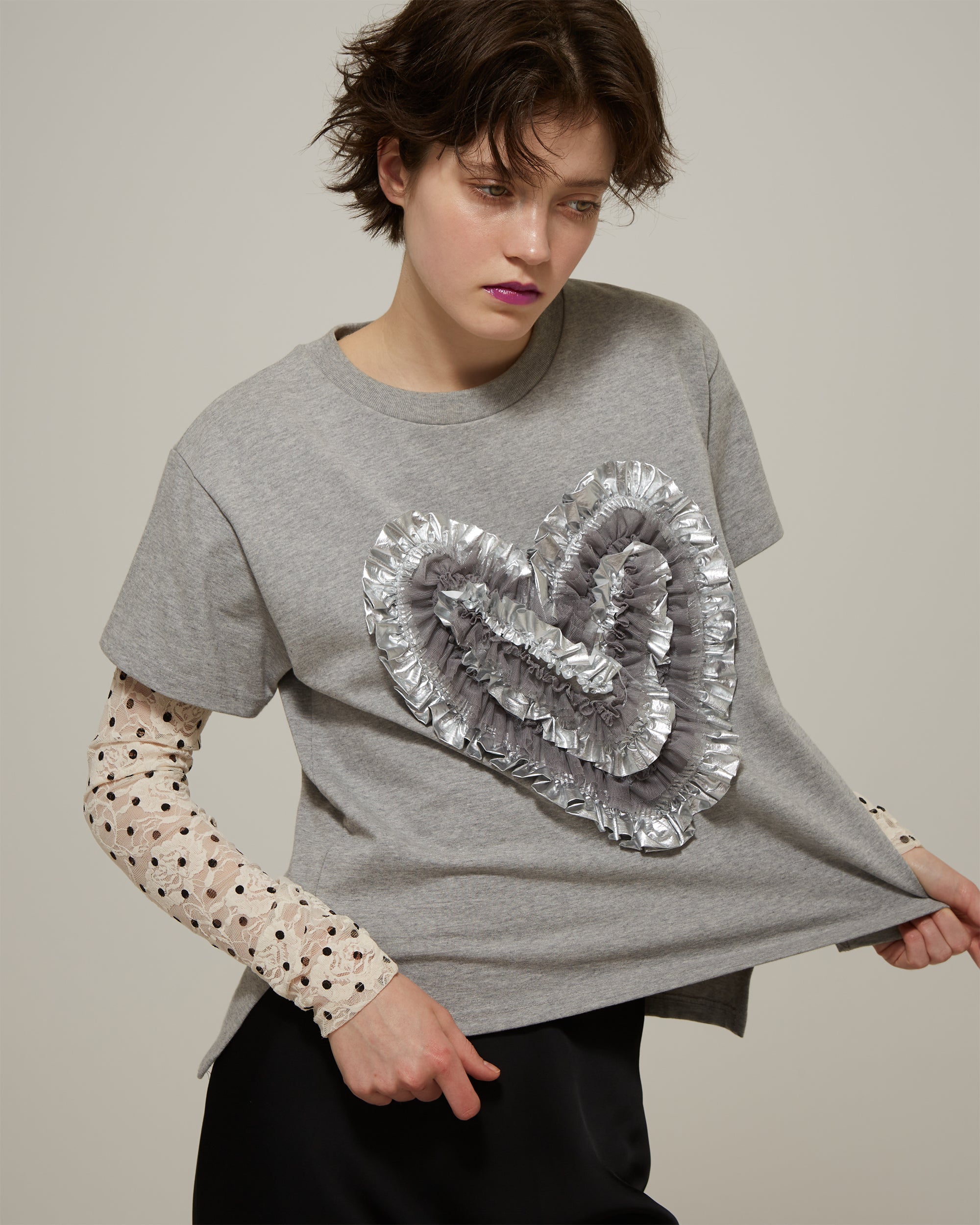 Heart tulle t-shirt