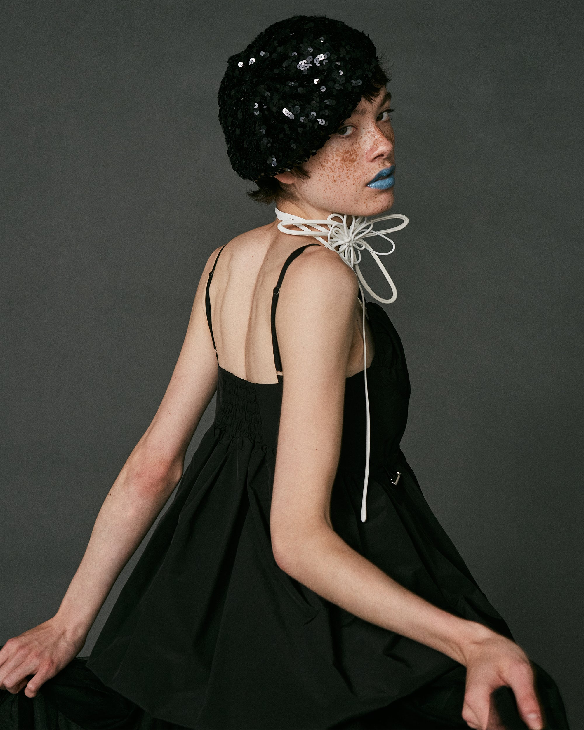 Balloon cami tunic (black)