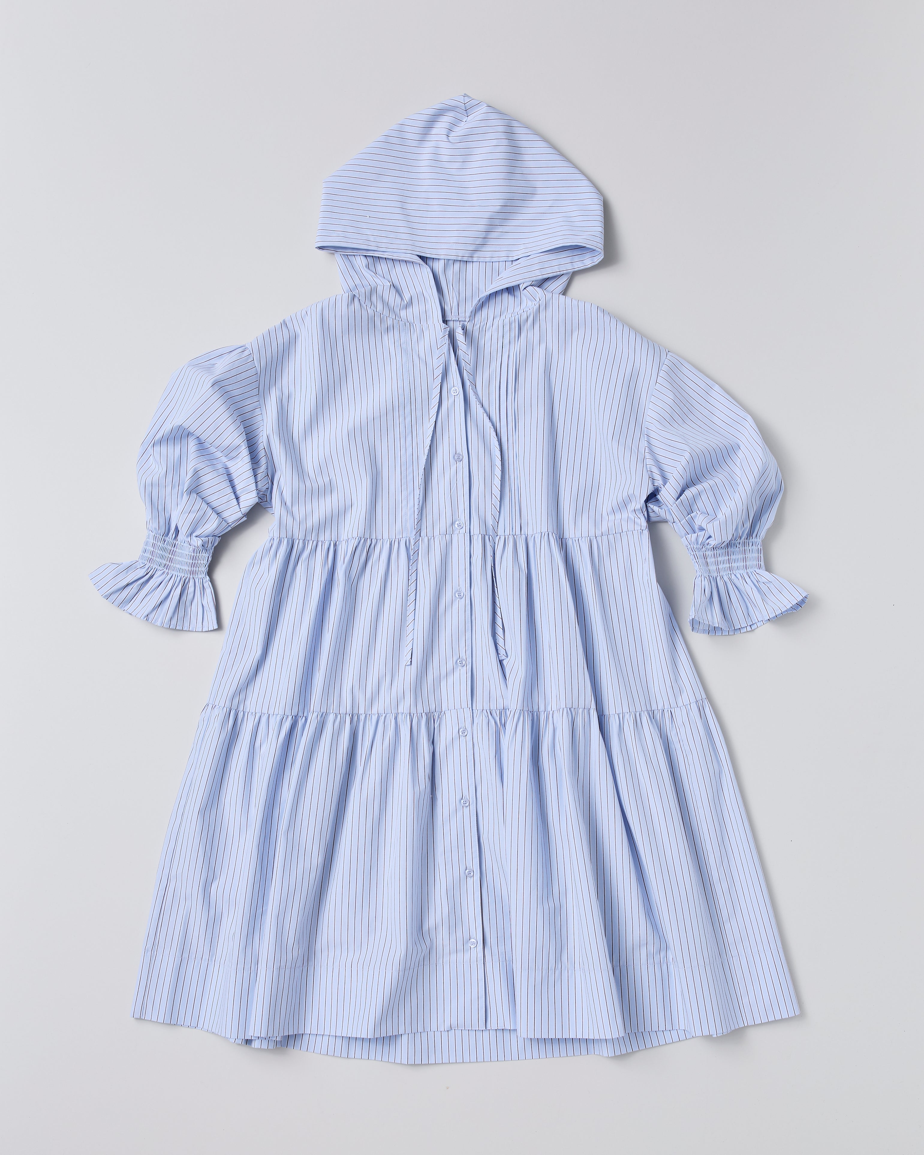 Hoodie tiered one-piece (stripe)