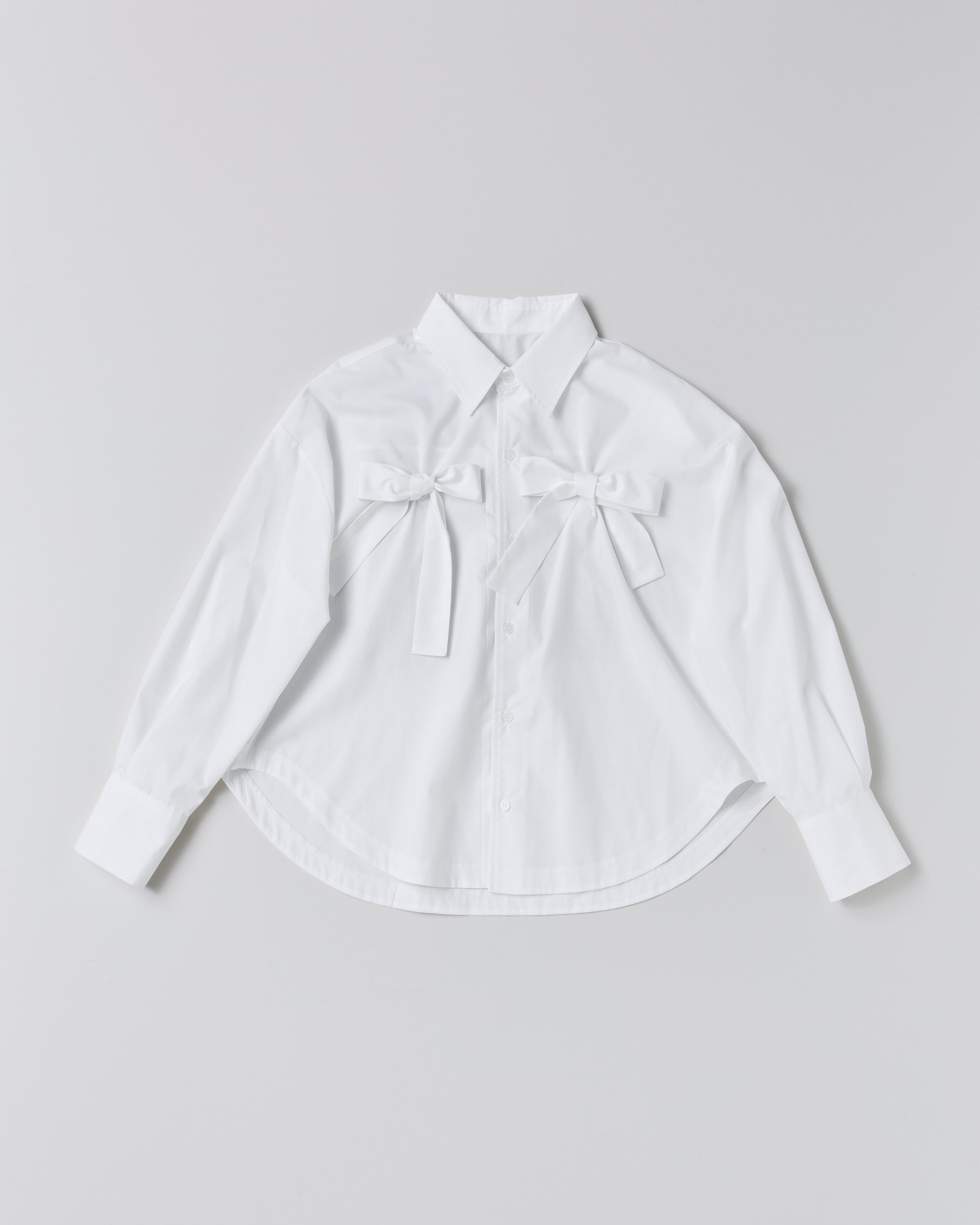 Double ribbon shirt (gray)