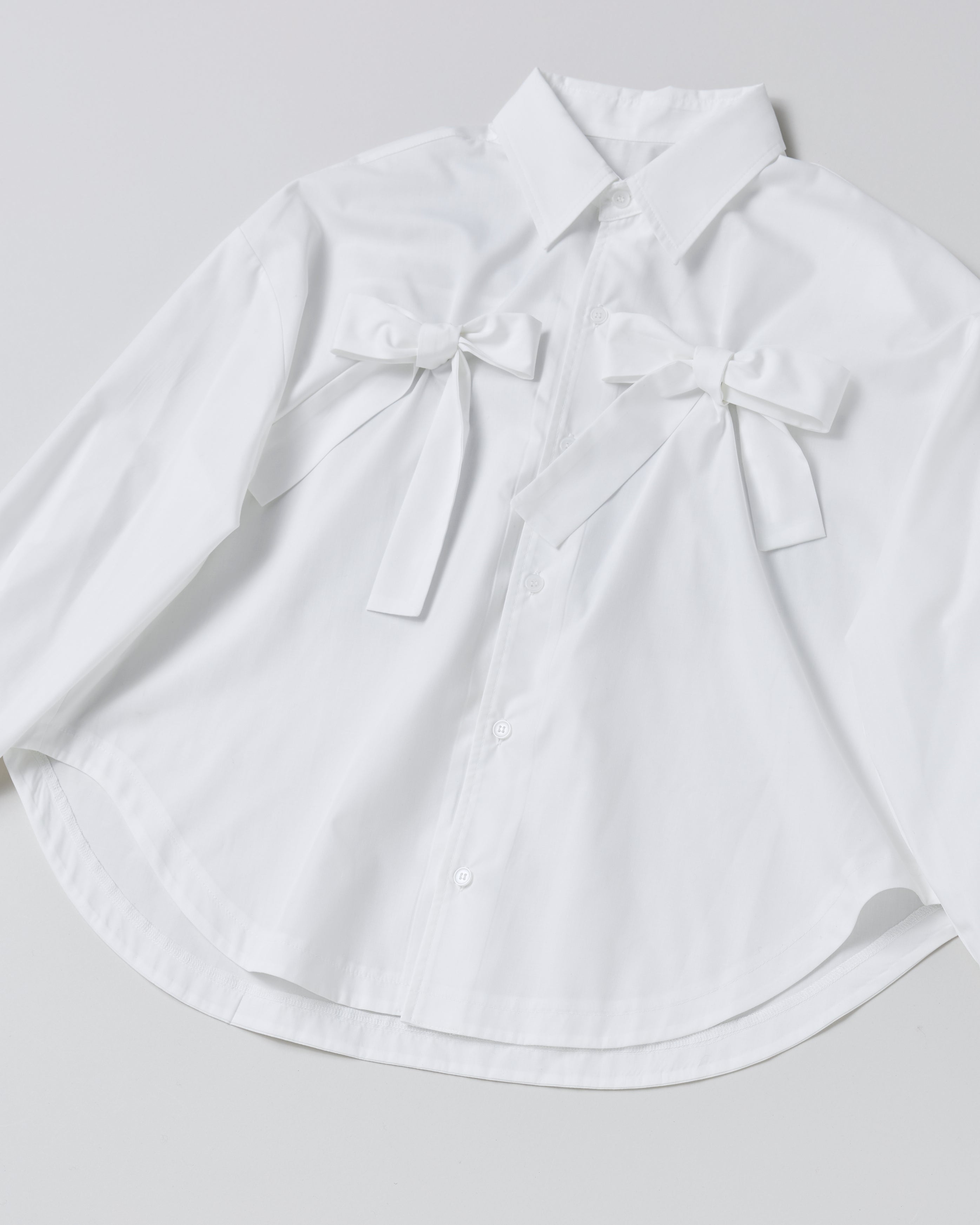 Double ribbon shirt (white)