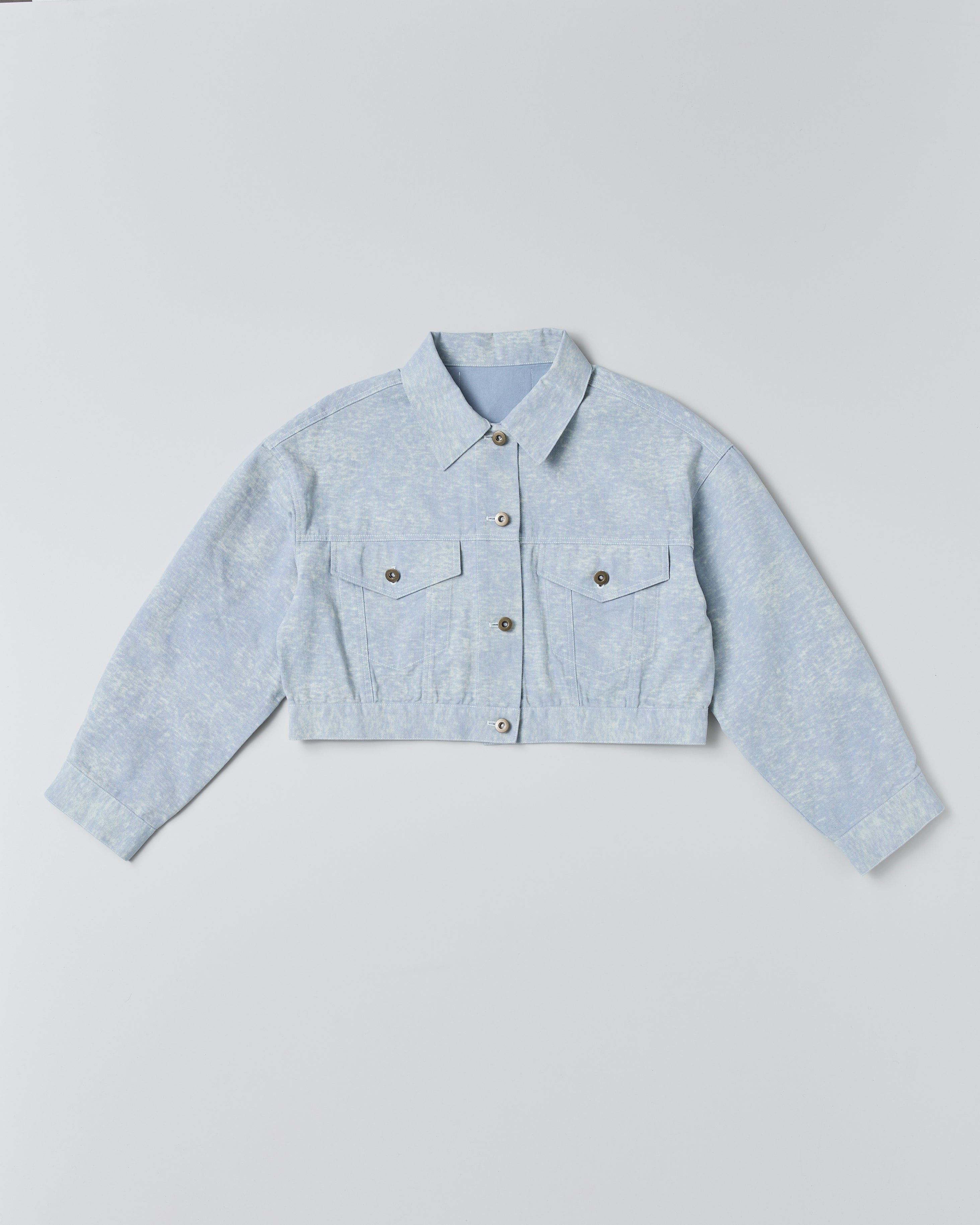 Sky color short jacket