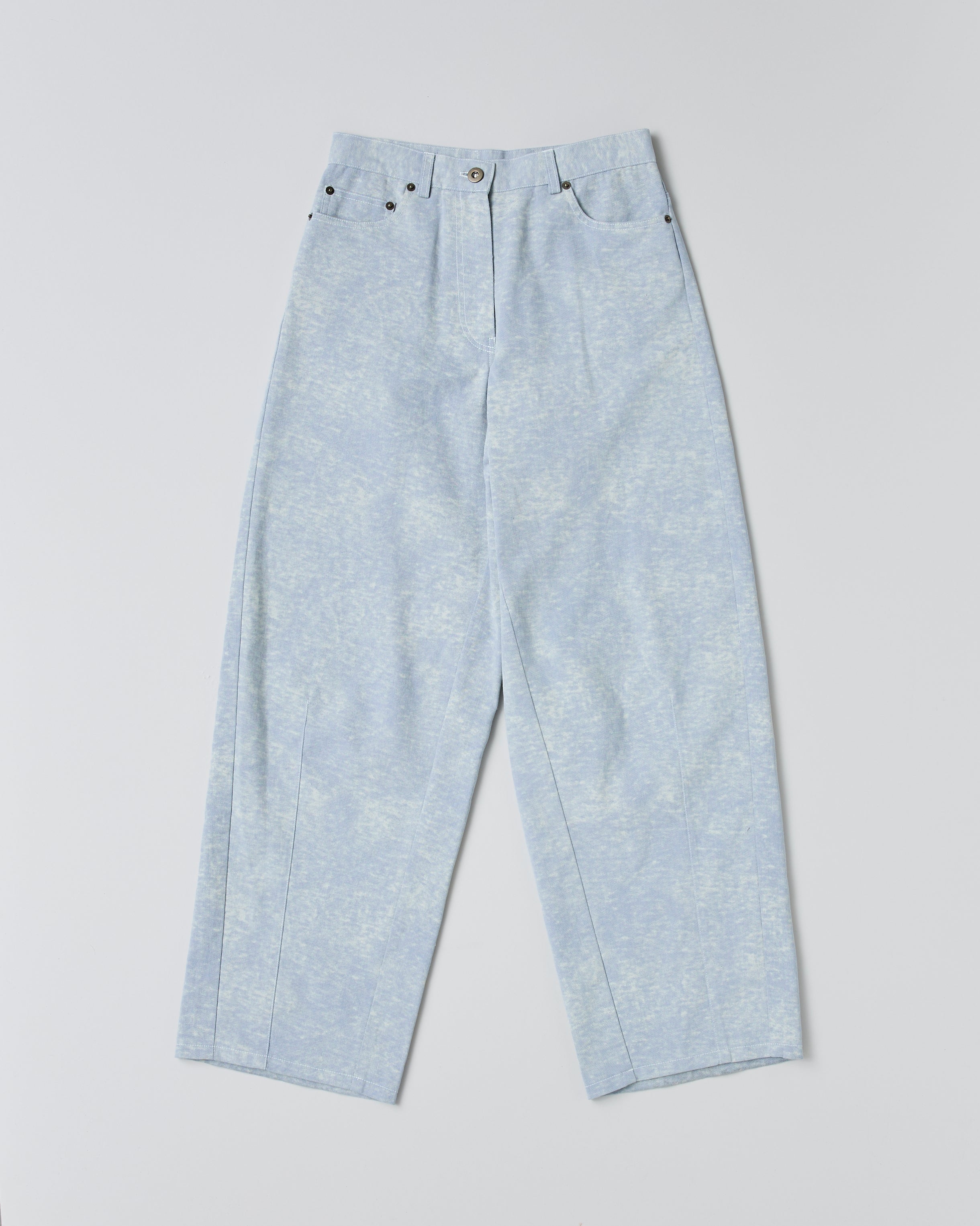 Sky color barrel leg pants