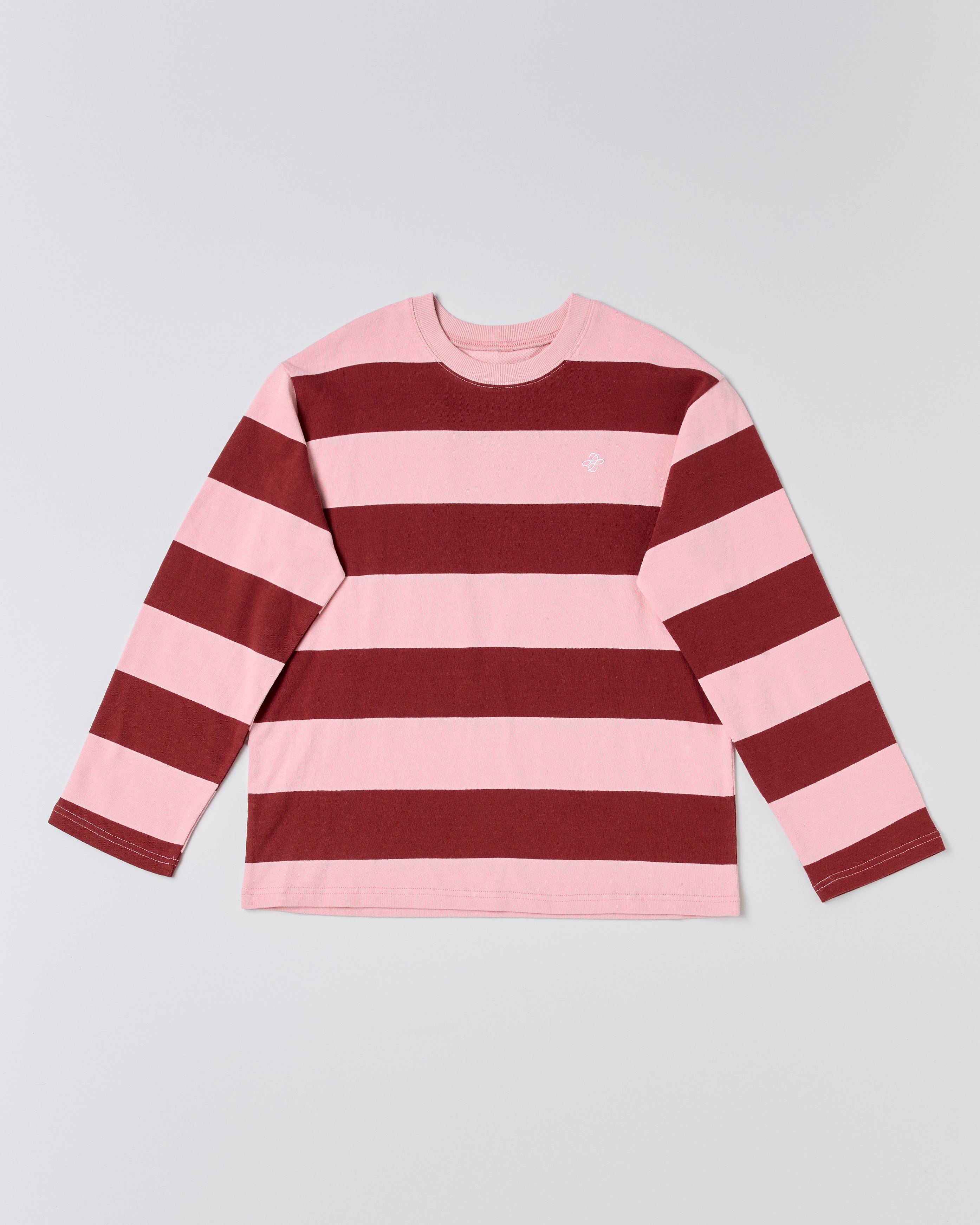 Border long t-shirt (pink/bordeaux)