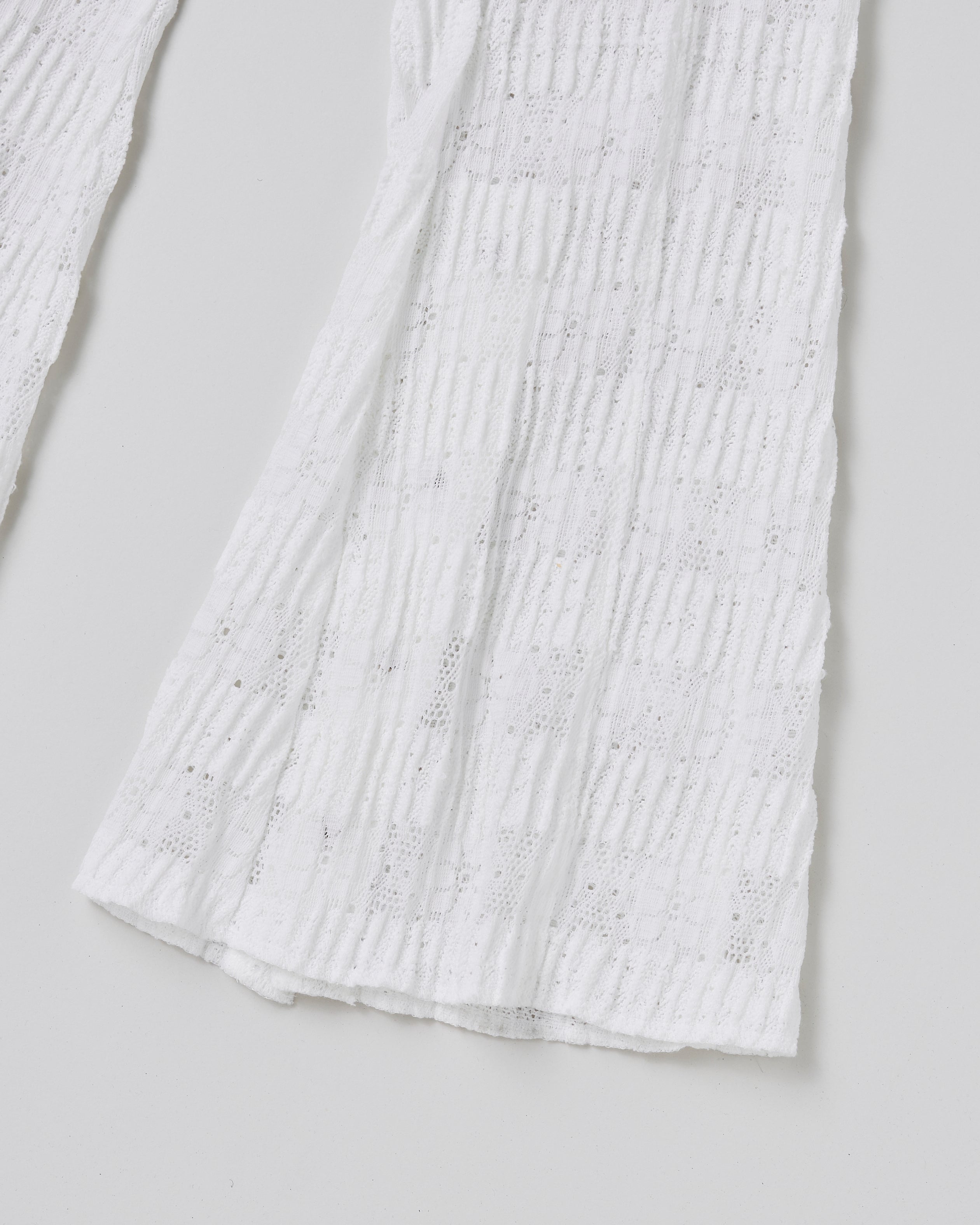 Lace knit flare pants