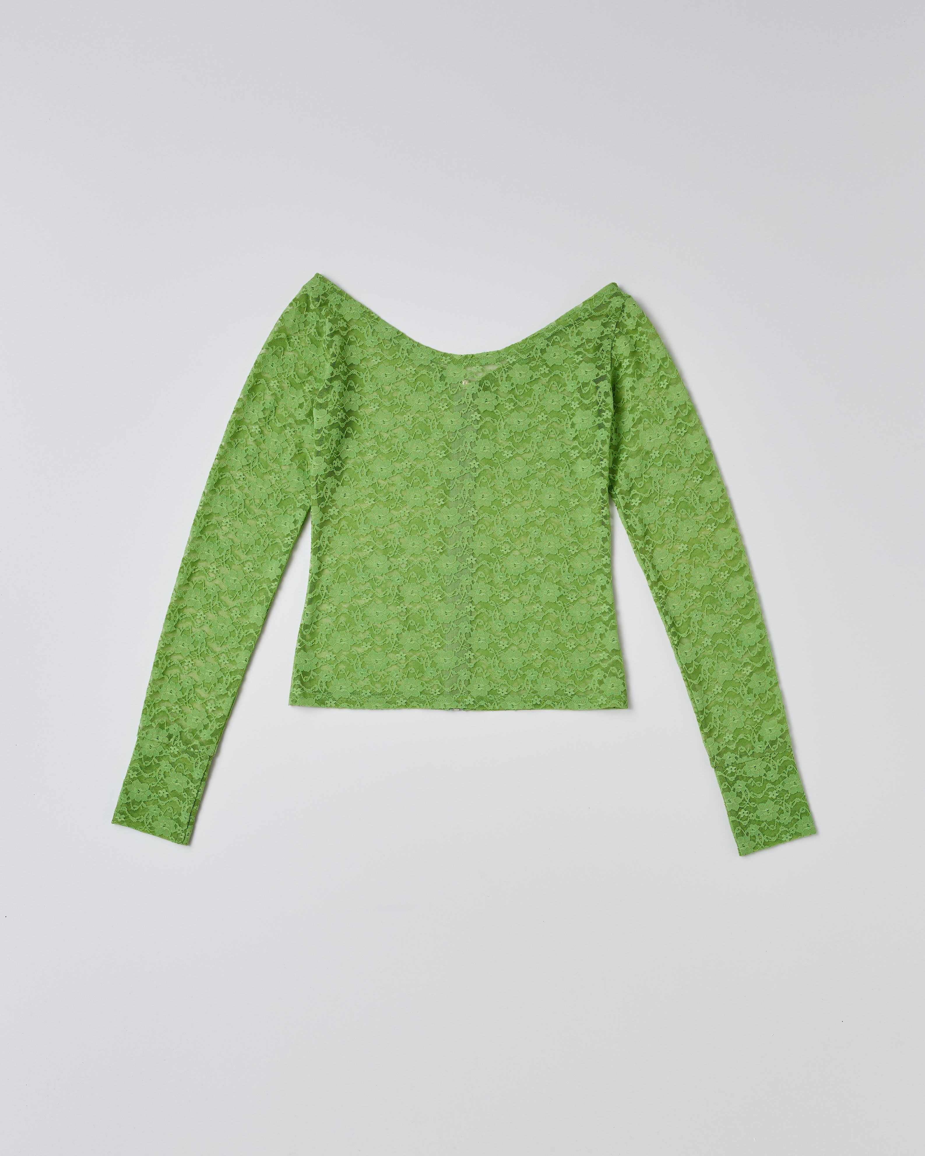 Lace layered round tops (green)