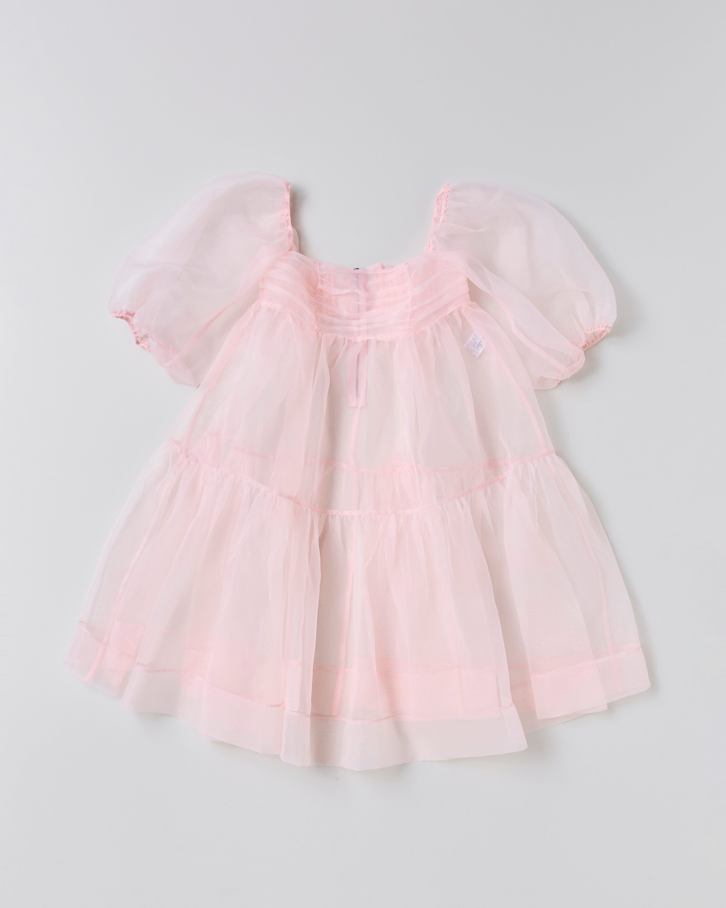 Organdy flare mini dress