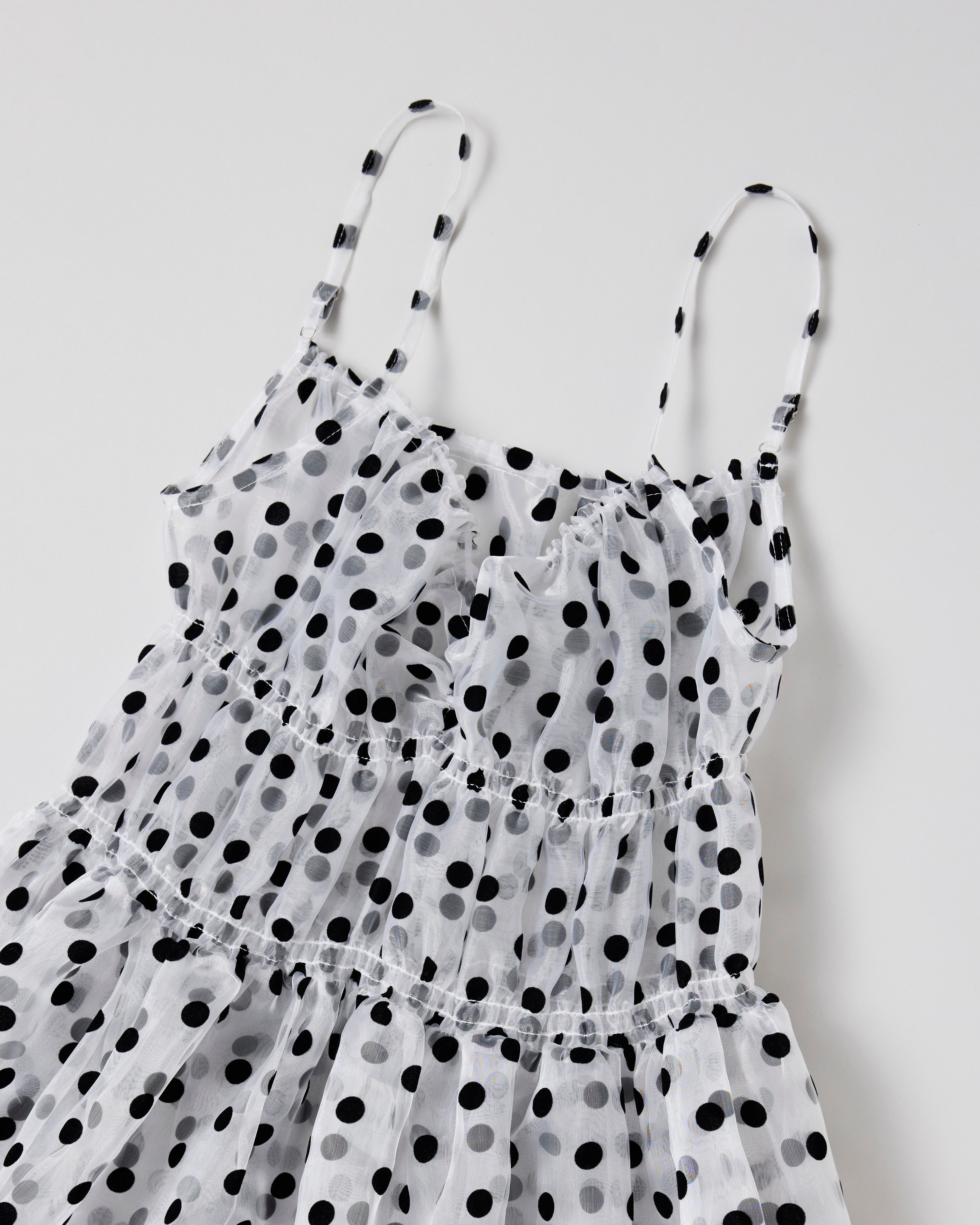 Dot organgy tiered dress
