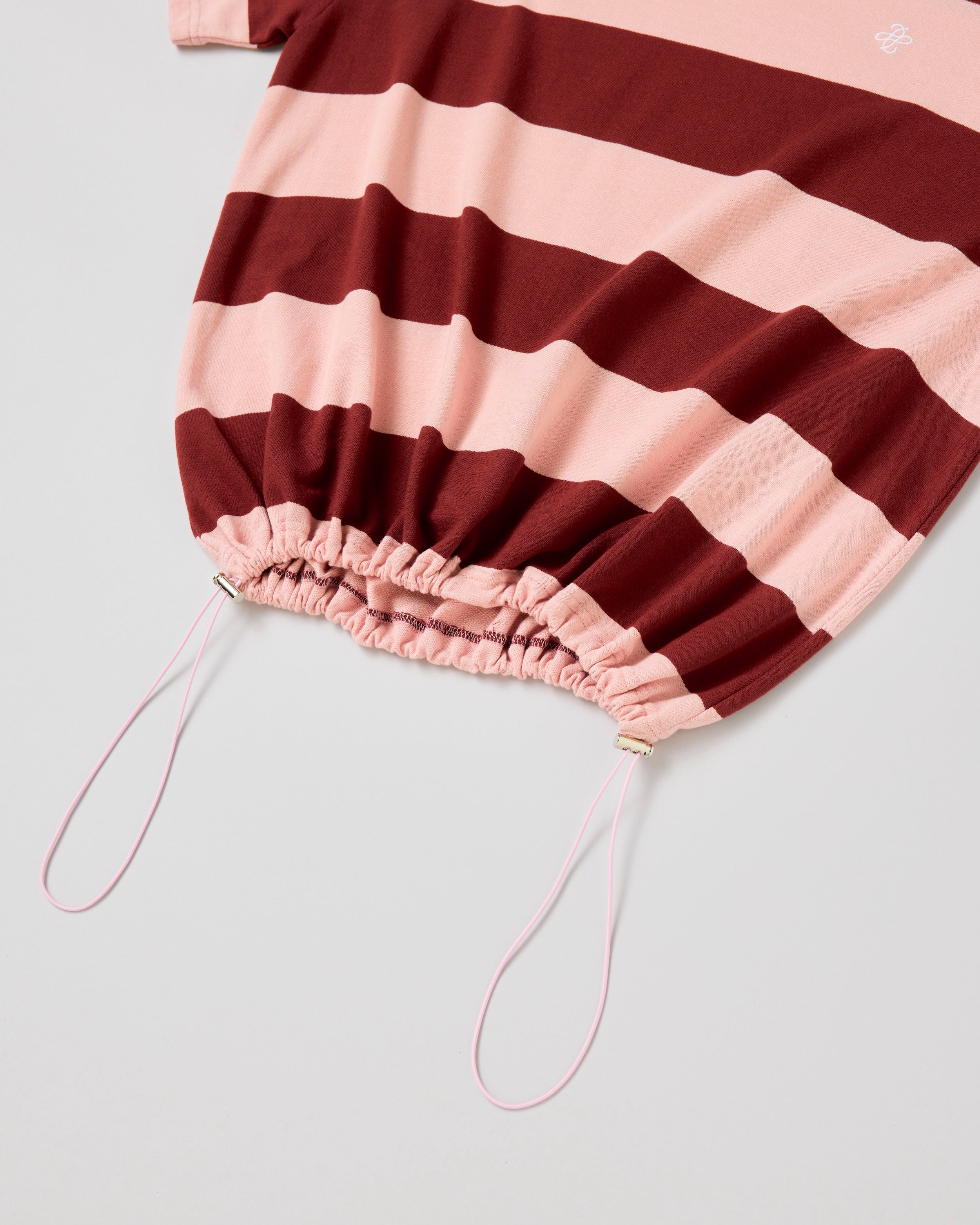 Cocoon border t-shirt (pink)